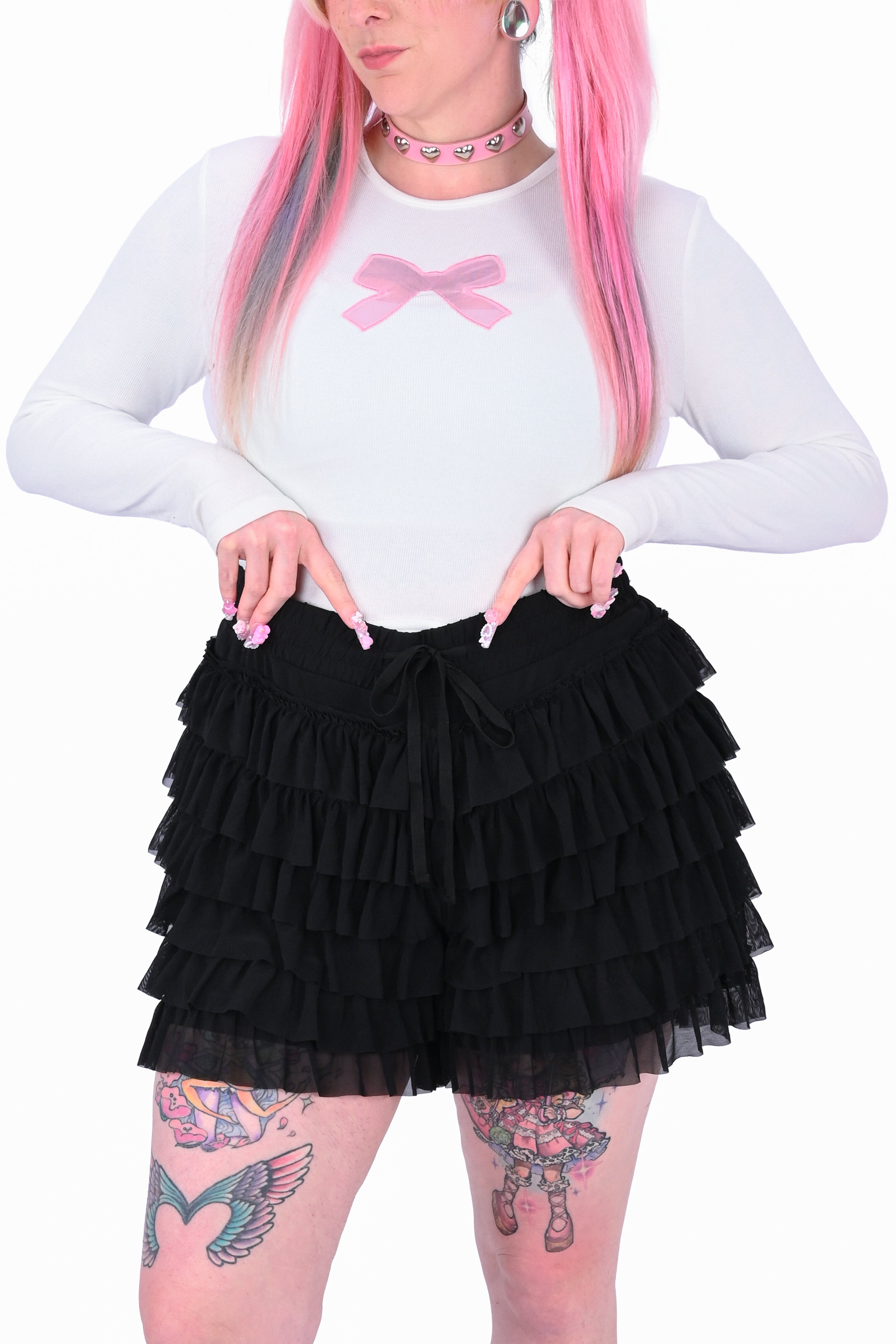 Lola Ruffle Shorts - Black – My Violet