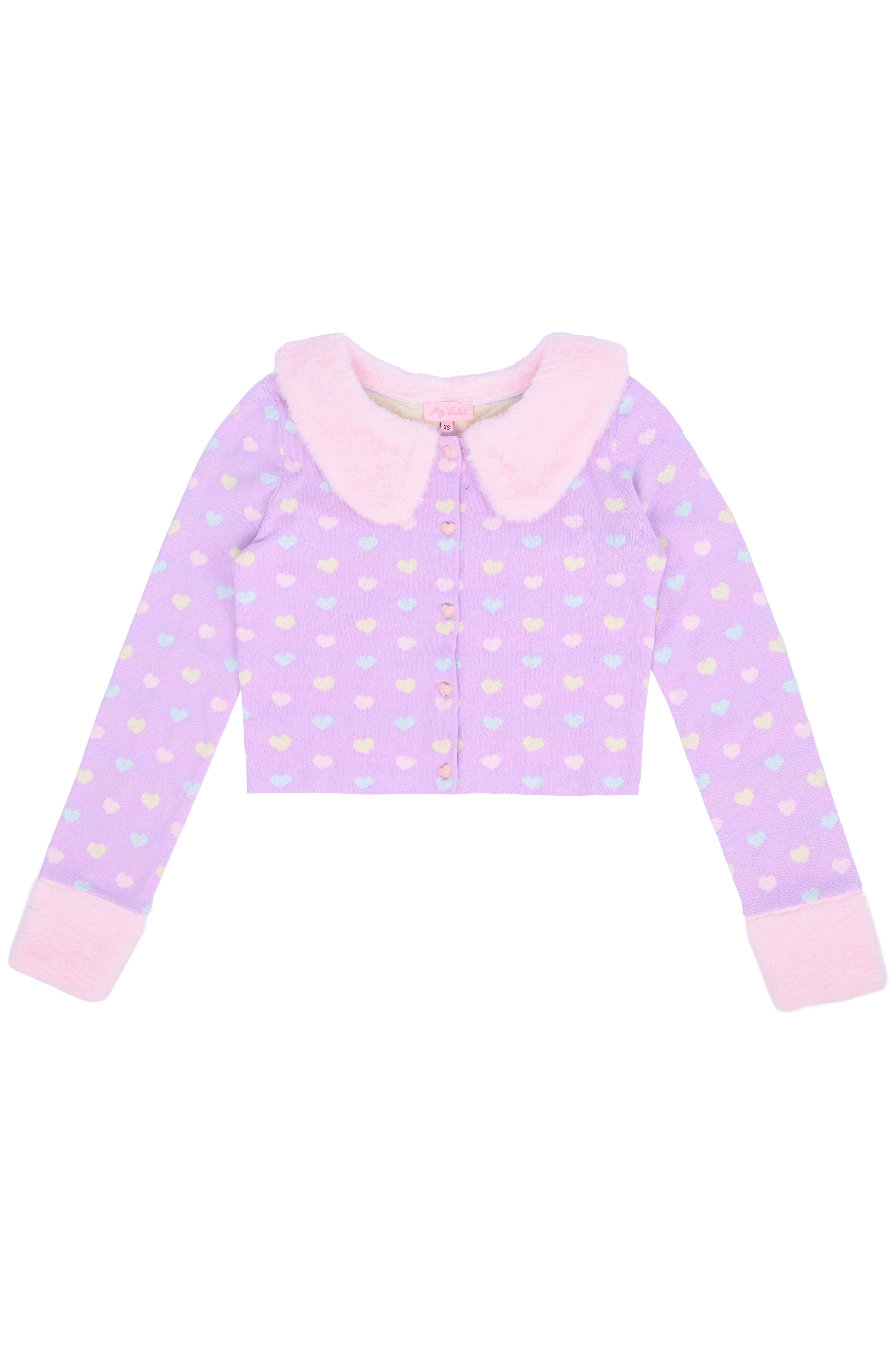 Coco Cardigan - Lavender Rainbow