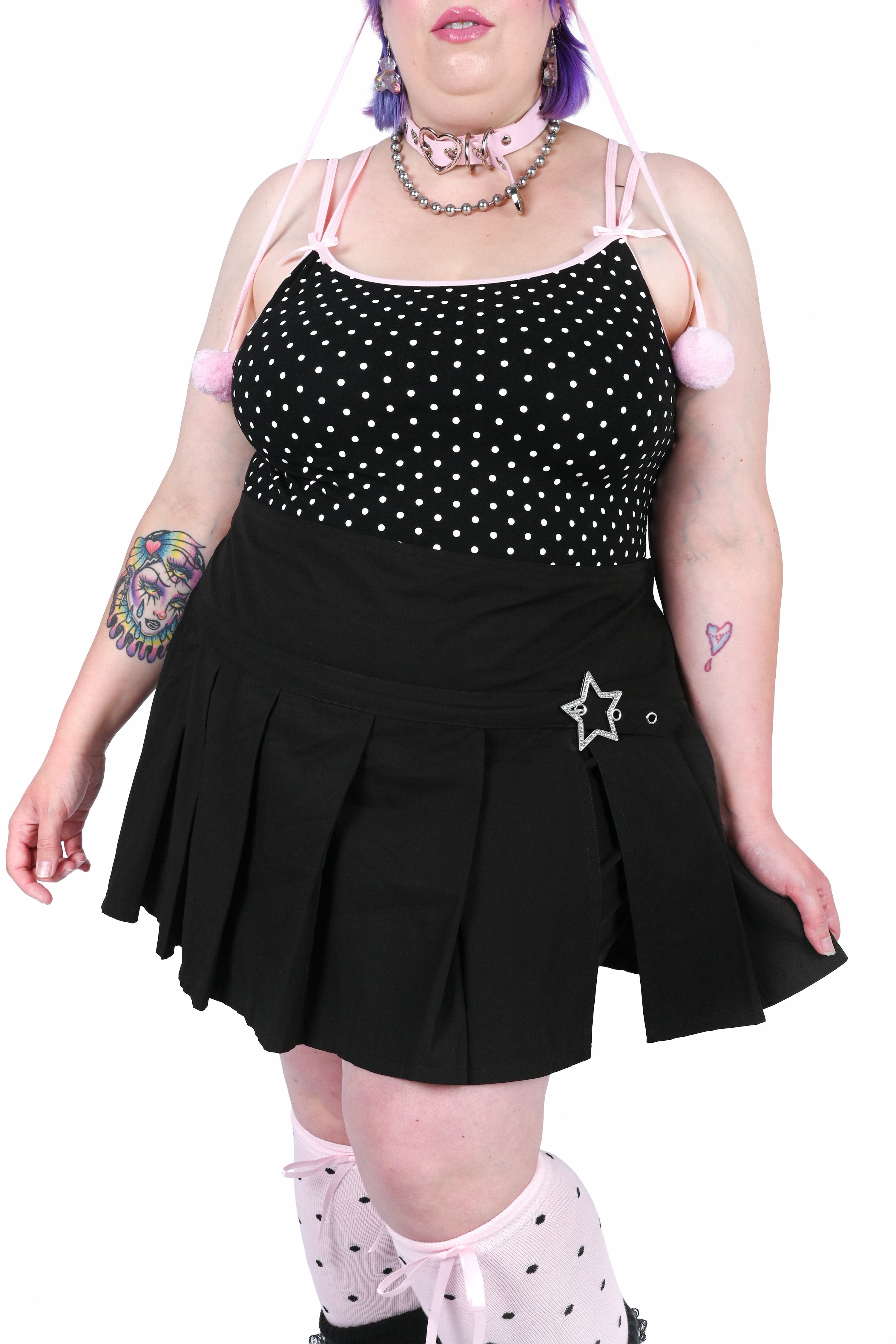 Hailey Pleated Skirt - Black