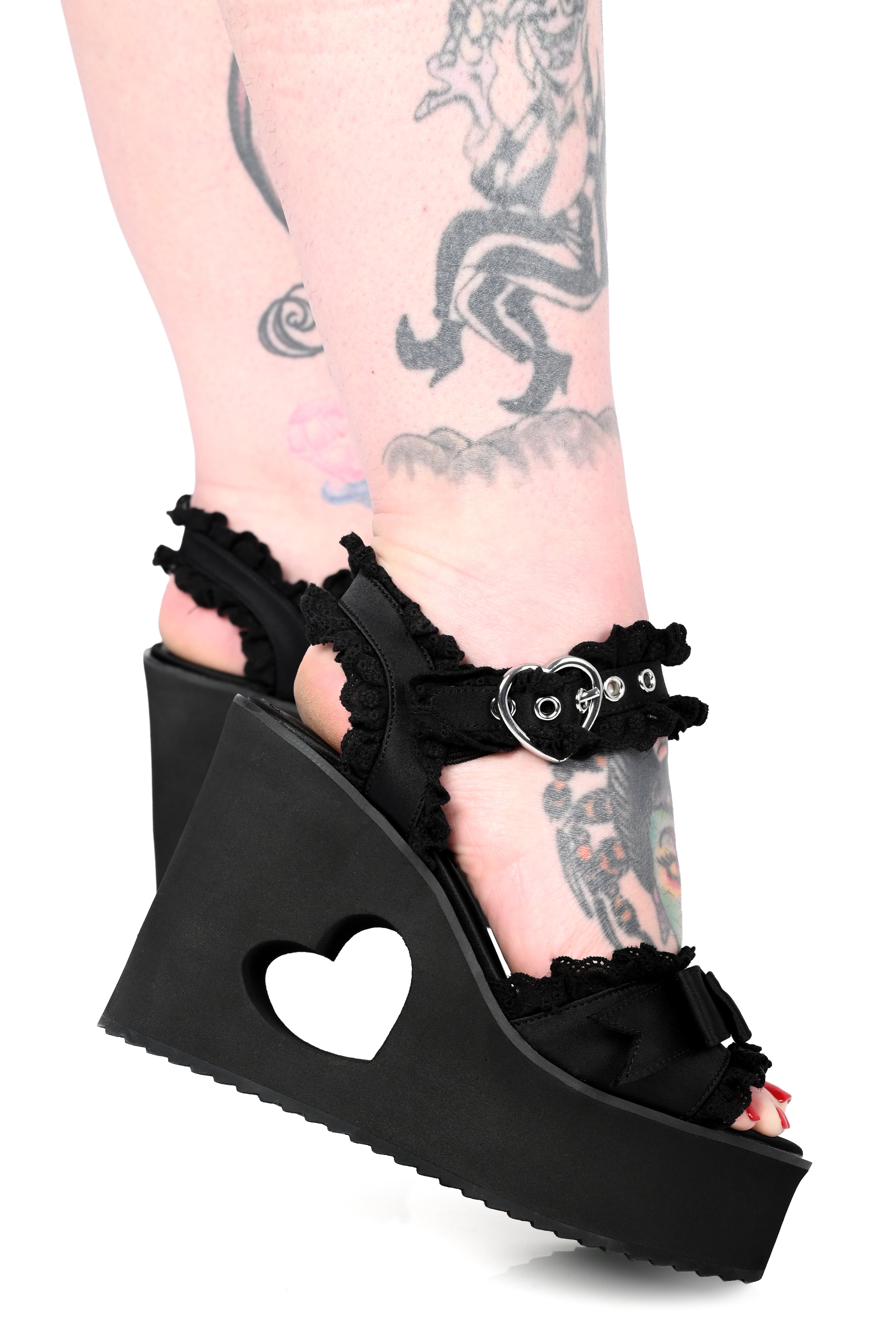 Princess Heart Platforms - Black