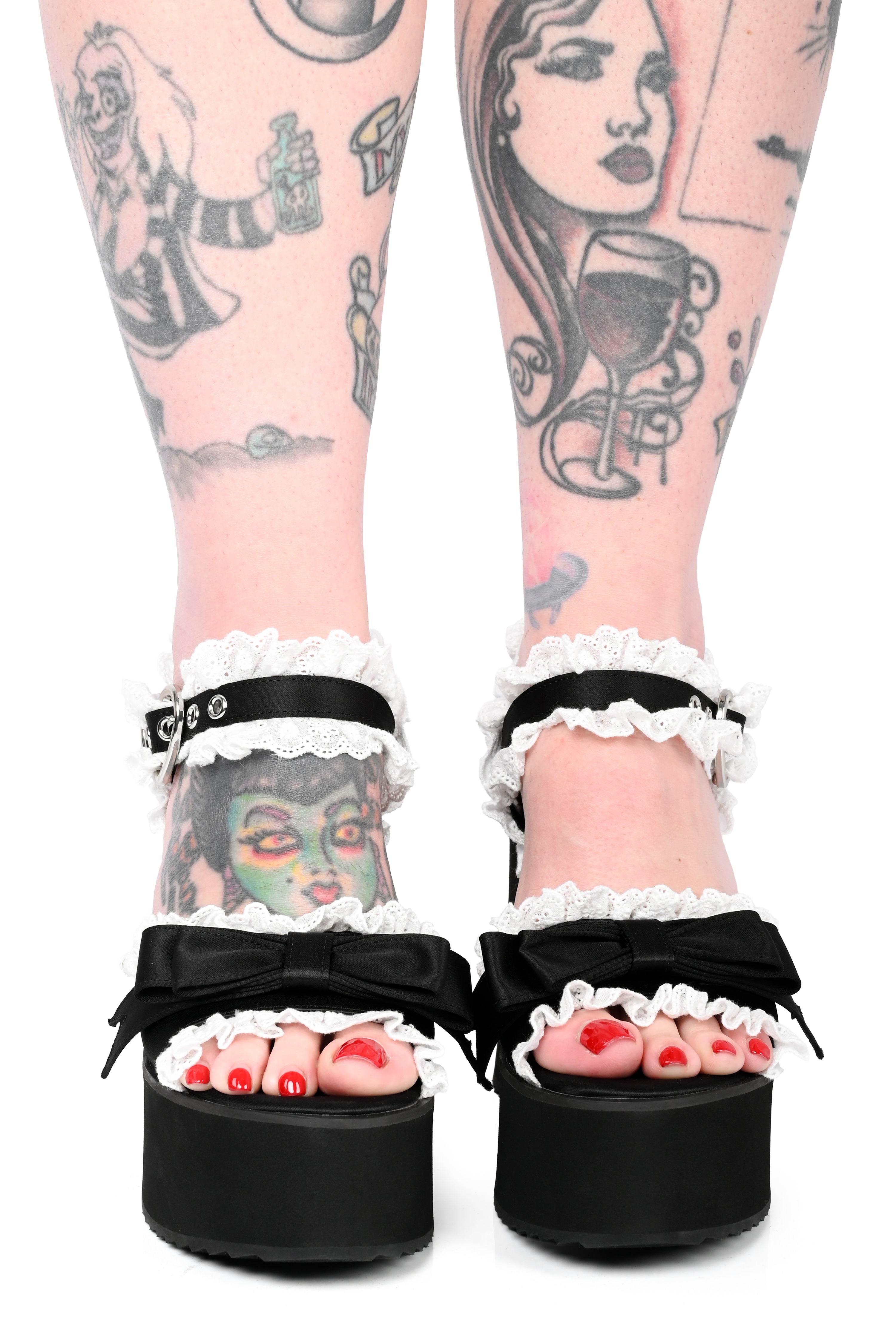 Princess Heart Platforms - Black/White