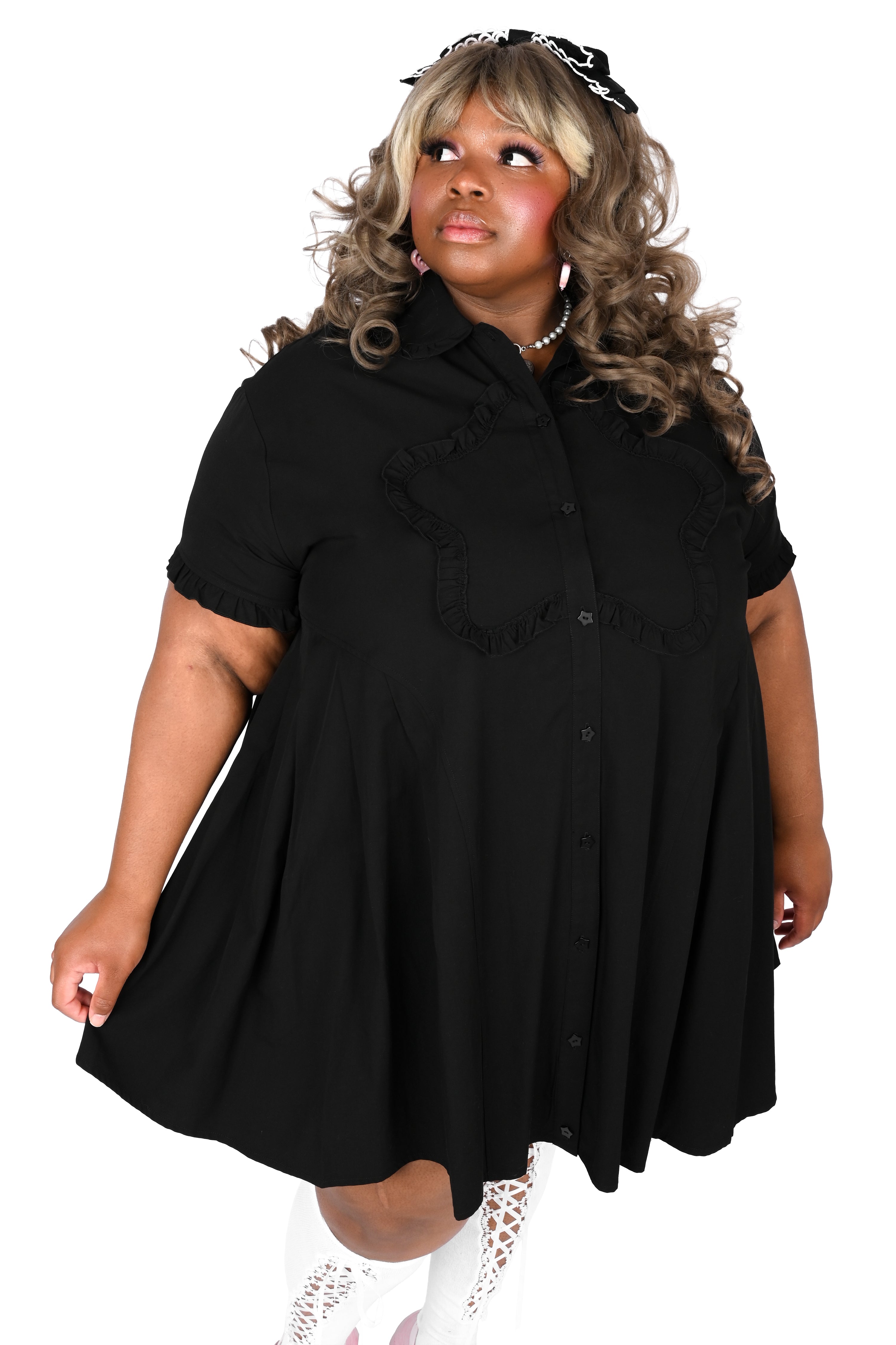 Stella Shirt Dress - Black