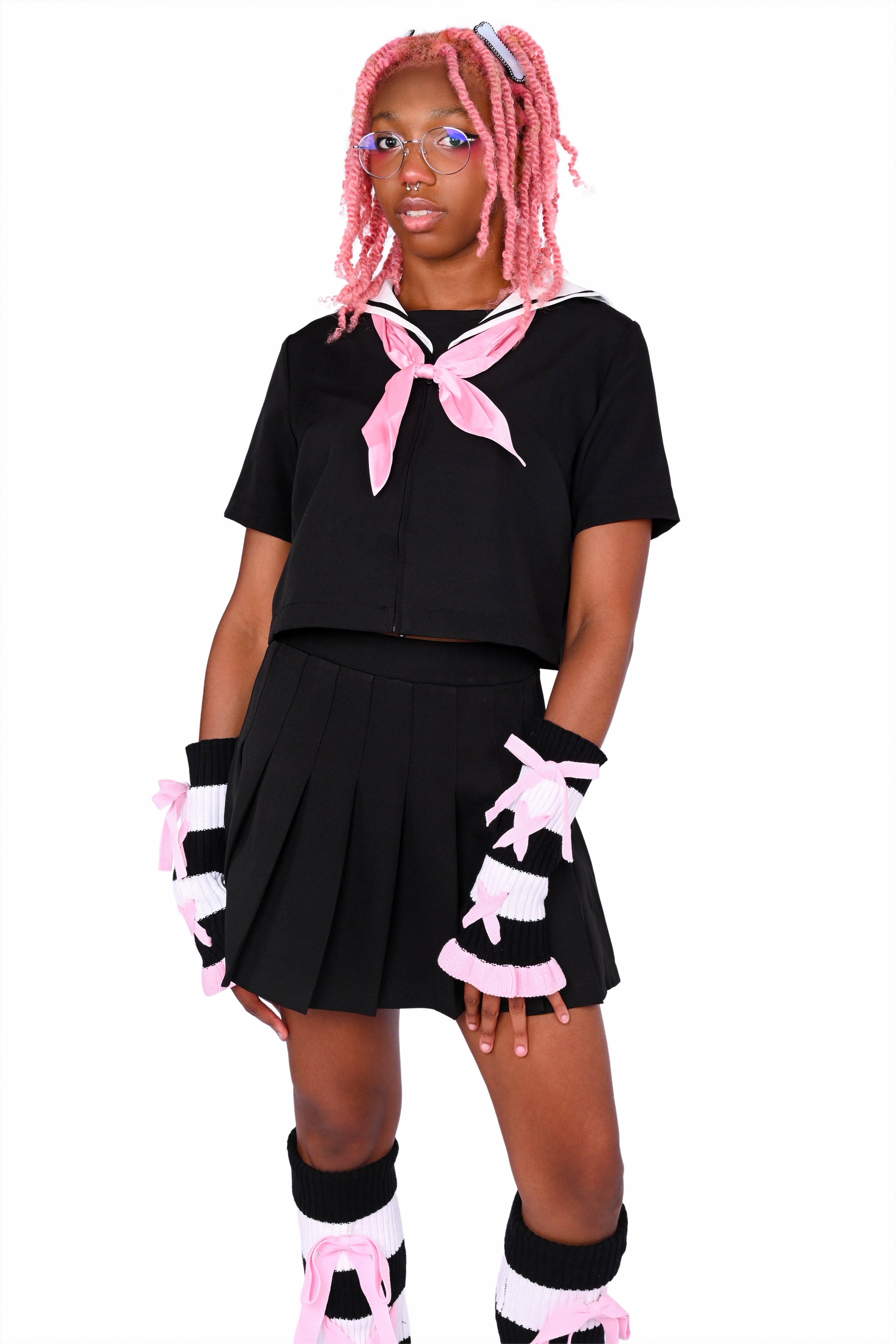 Claire Pleated Skirt - Black