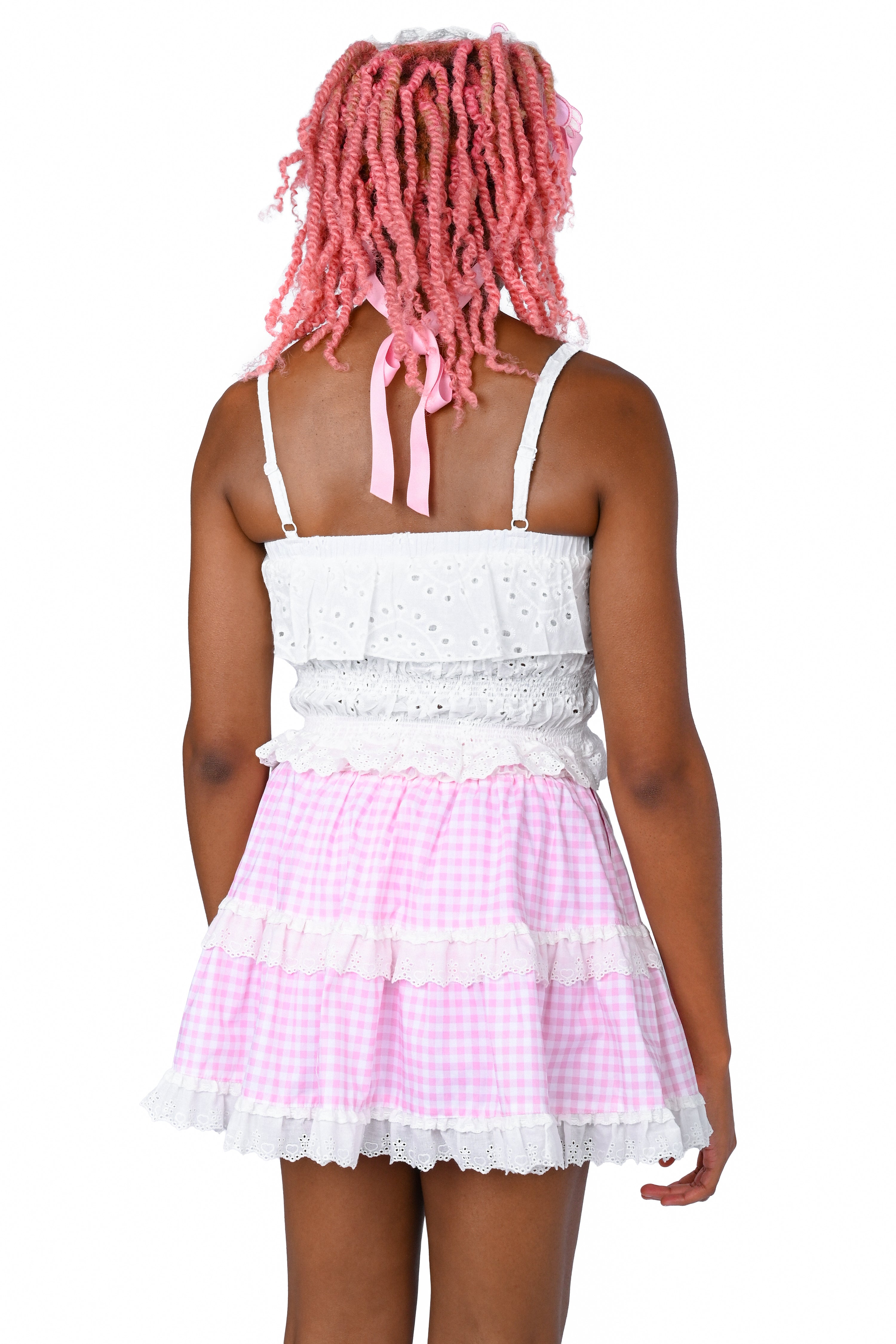 Katherine Bloomer Skort - Pink Gingham
