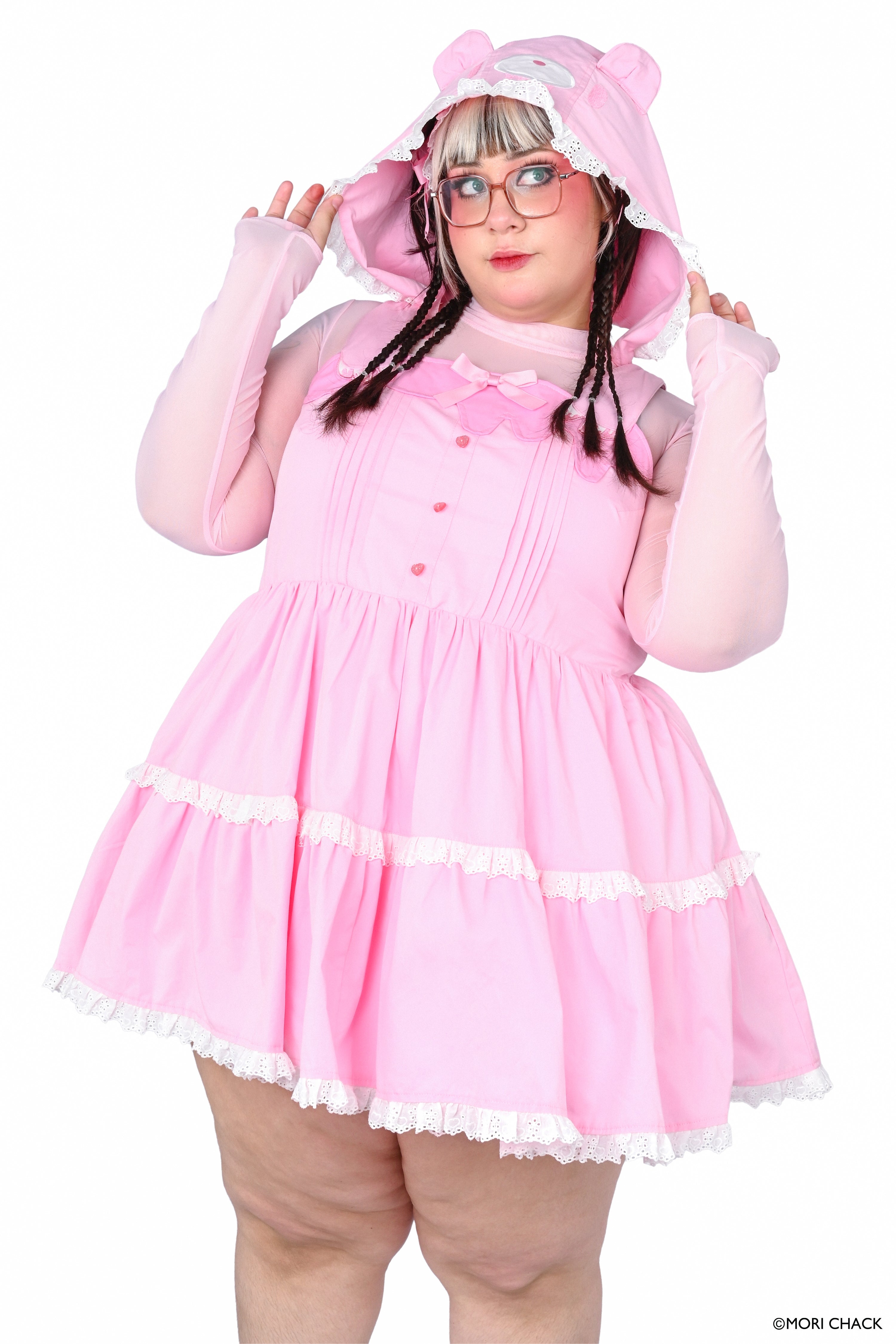Gloomy Bear x My Violet - Gloomy Hooded Jumperskirt
