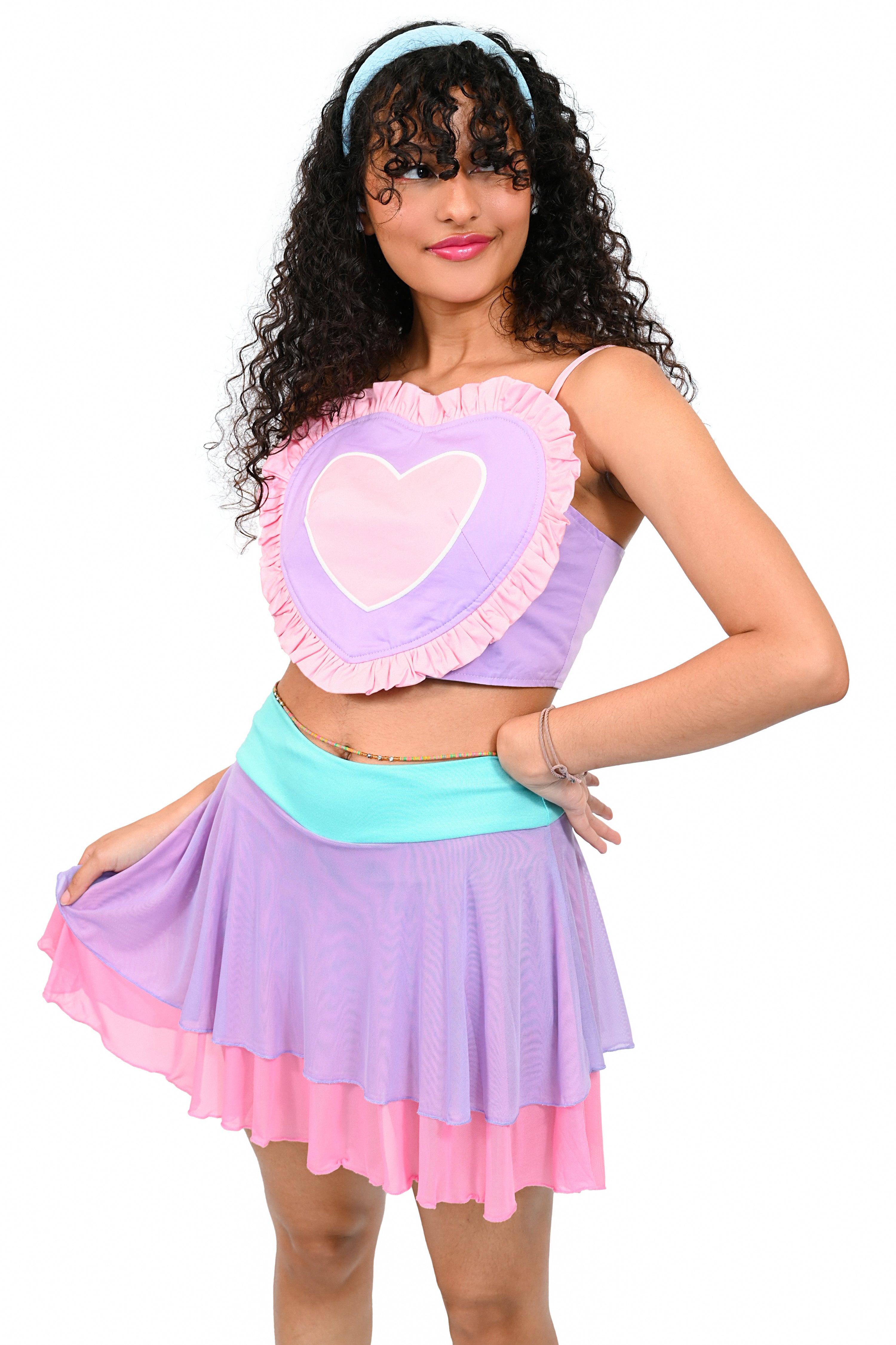 Bubblegum Baby Heart Corset Top