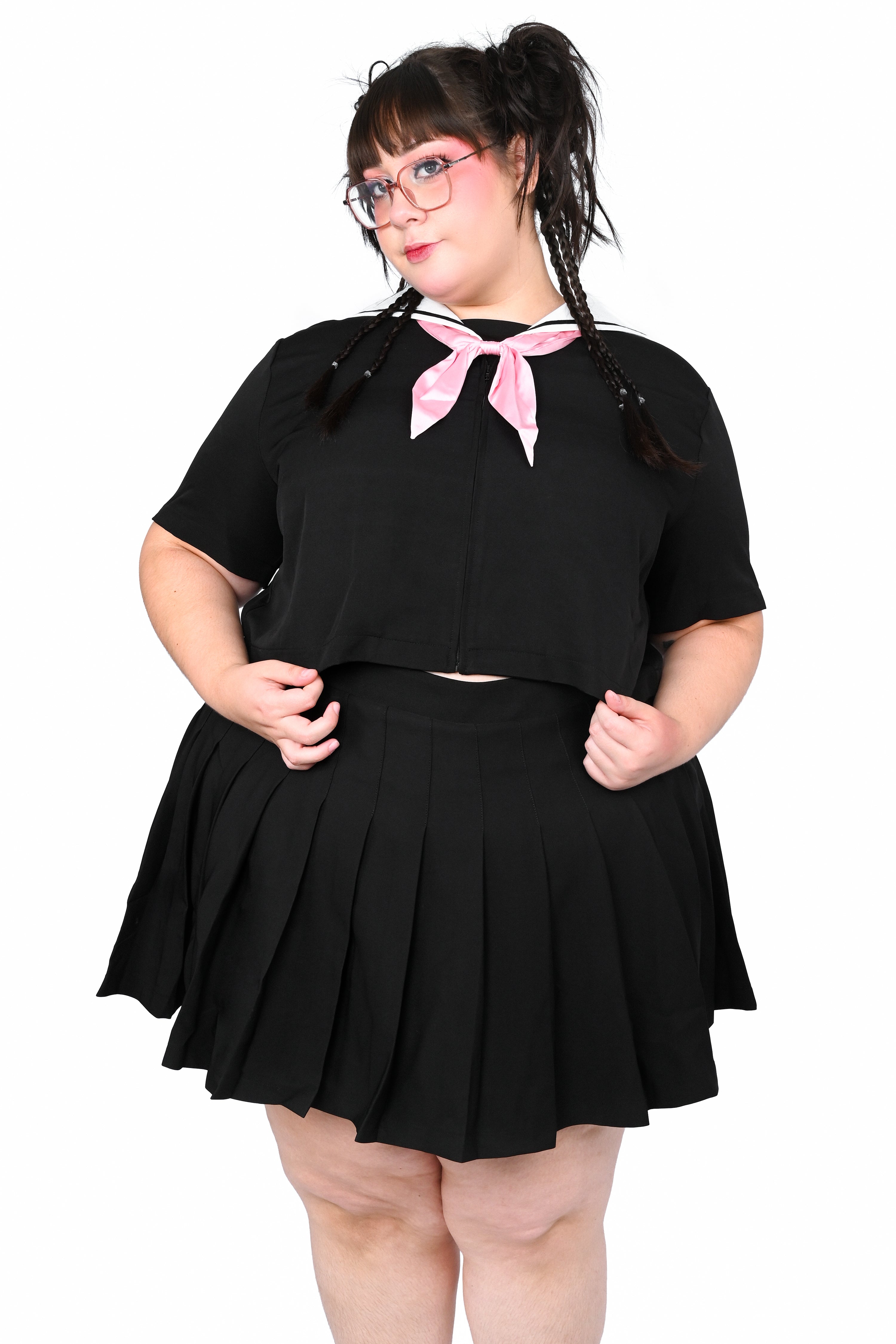 Claire Pleated Skirt - Black