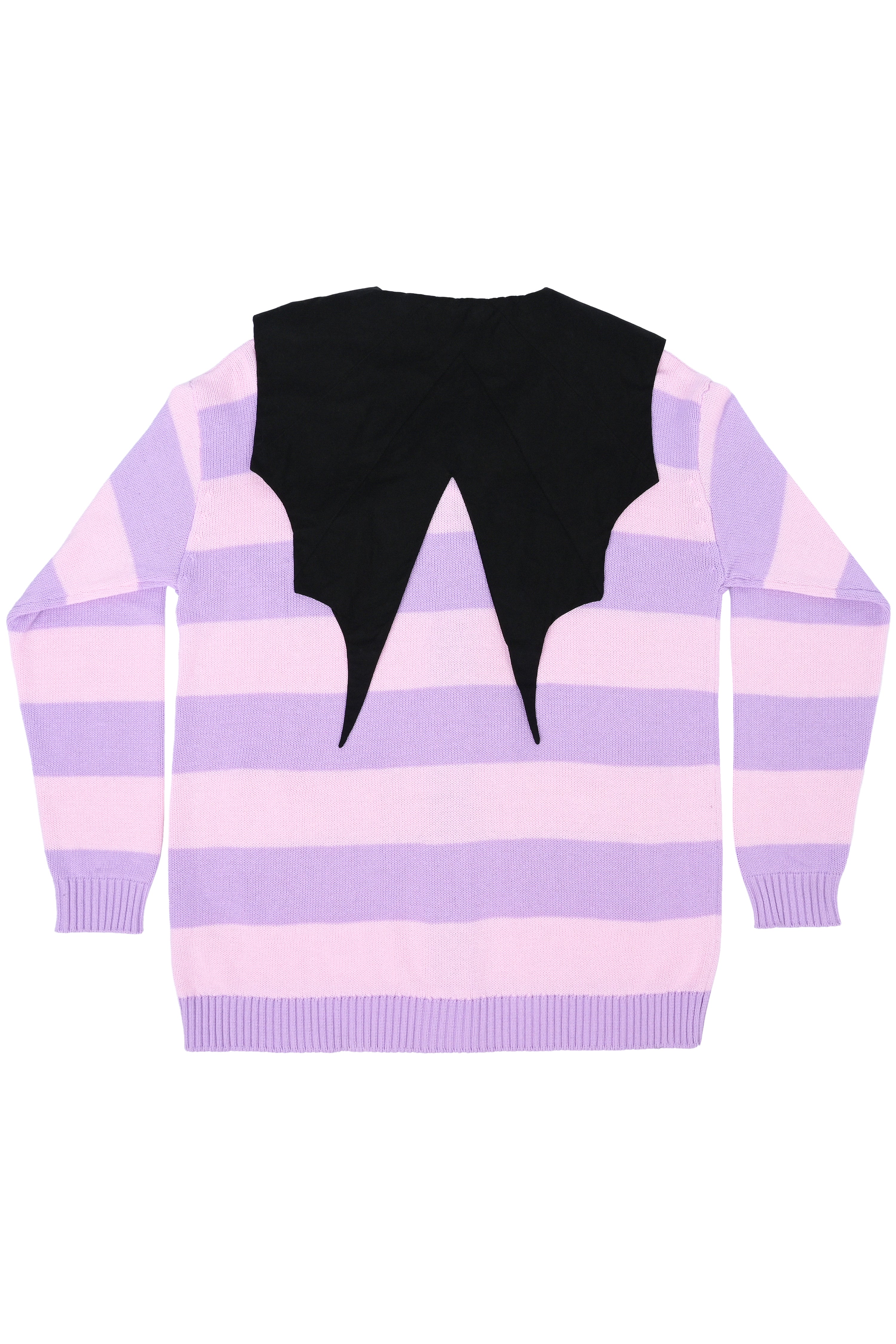 Striped Bat Collar Cardigan