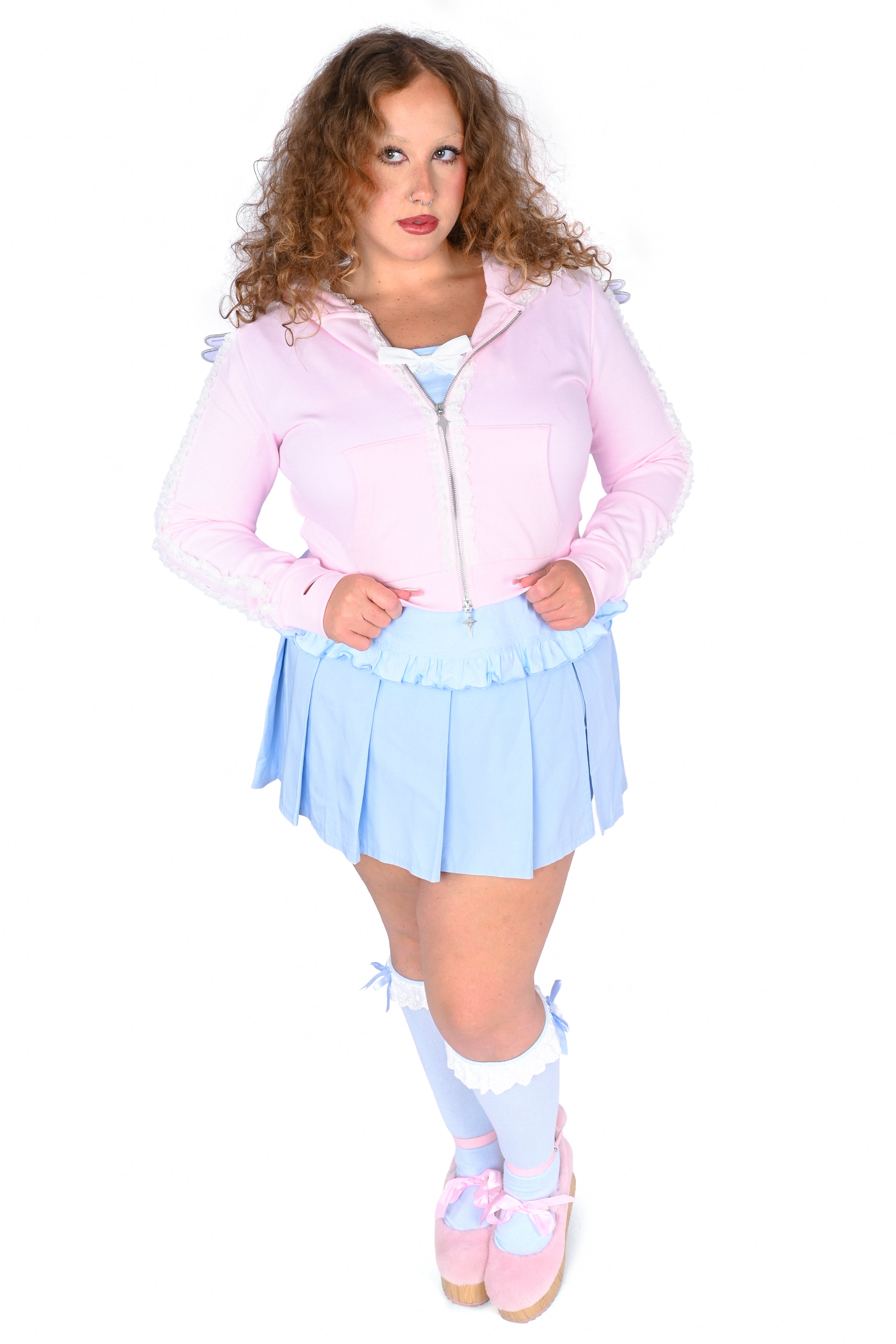 Hailey Pleated Skirt - Blue