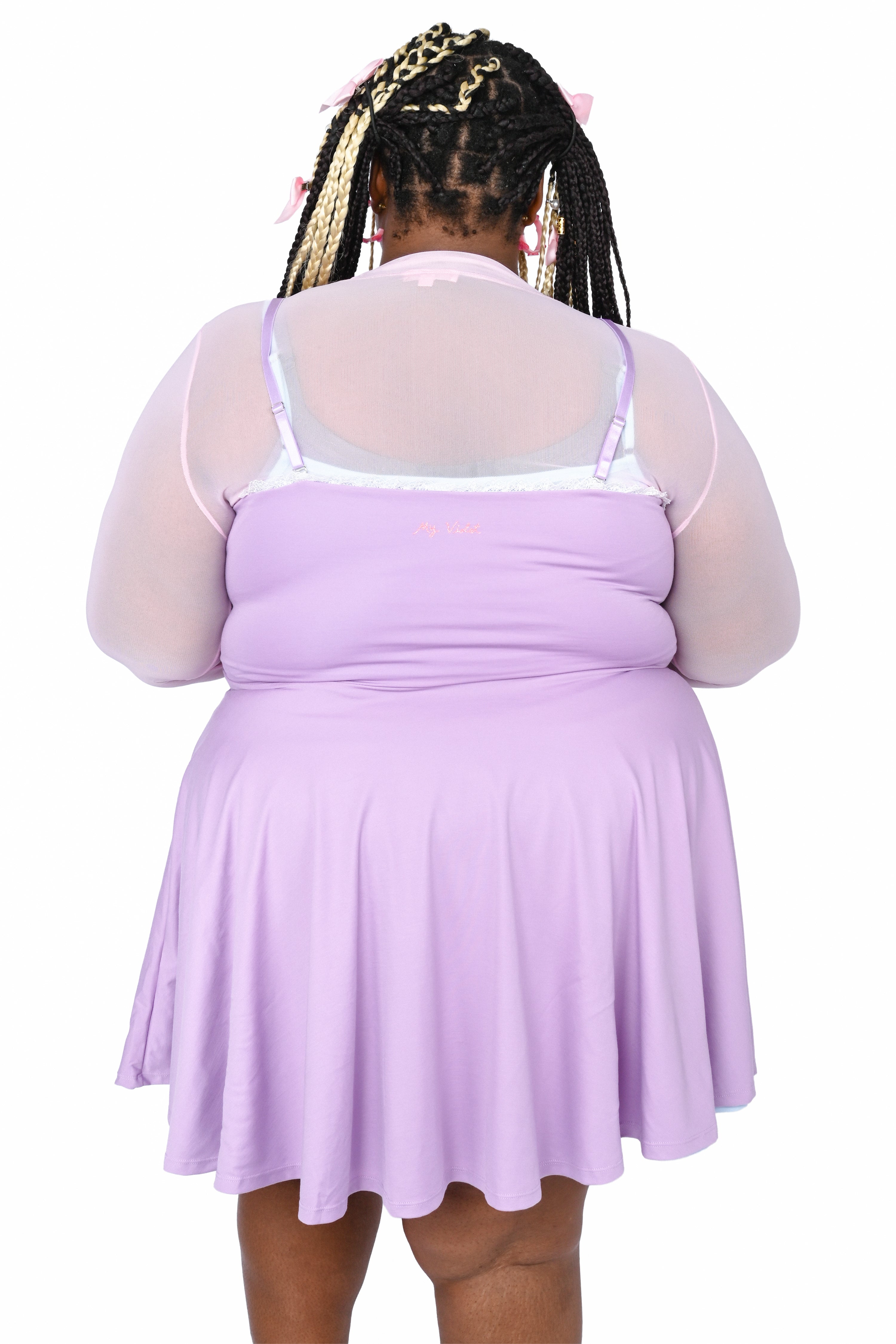 Basics Reversible Skater Dress - Lavender/Blue