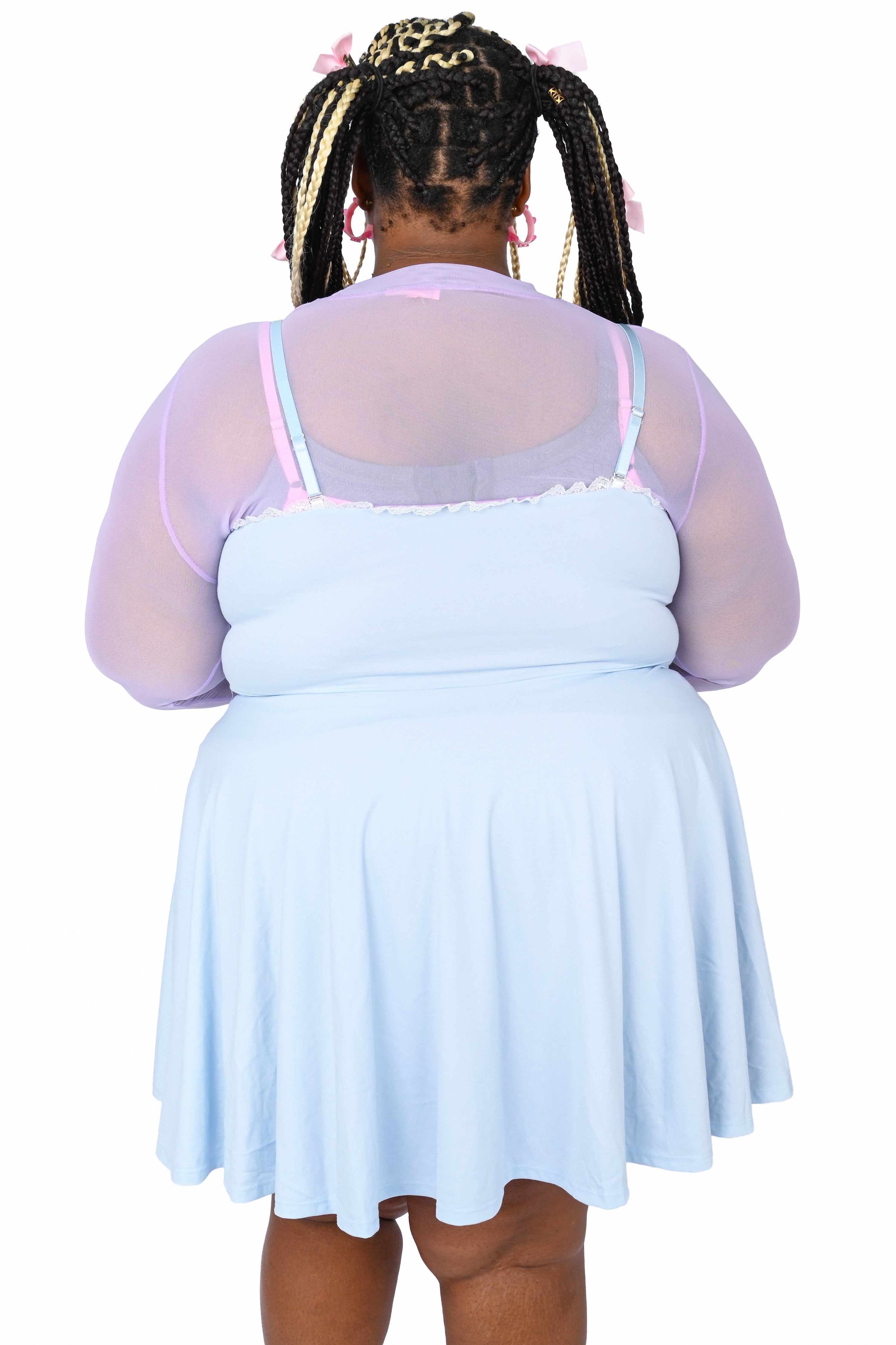 Basics Reversible Skater Dress - Lavender/Blue