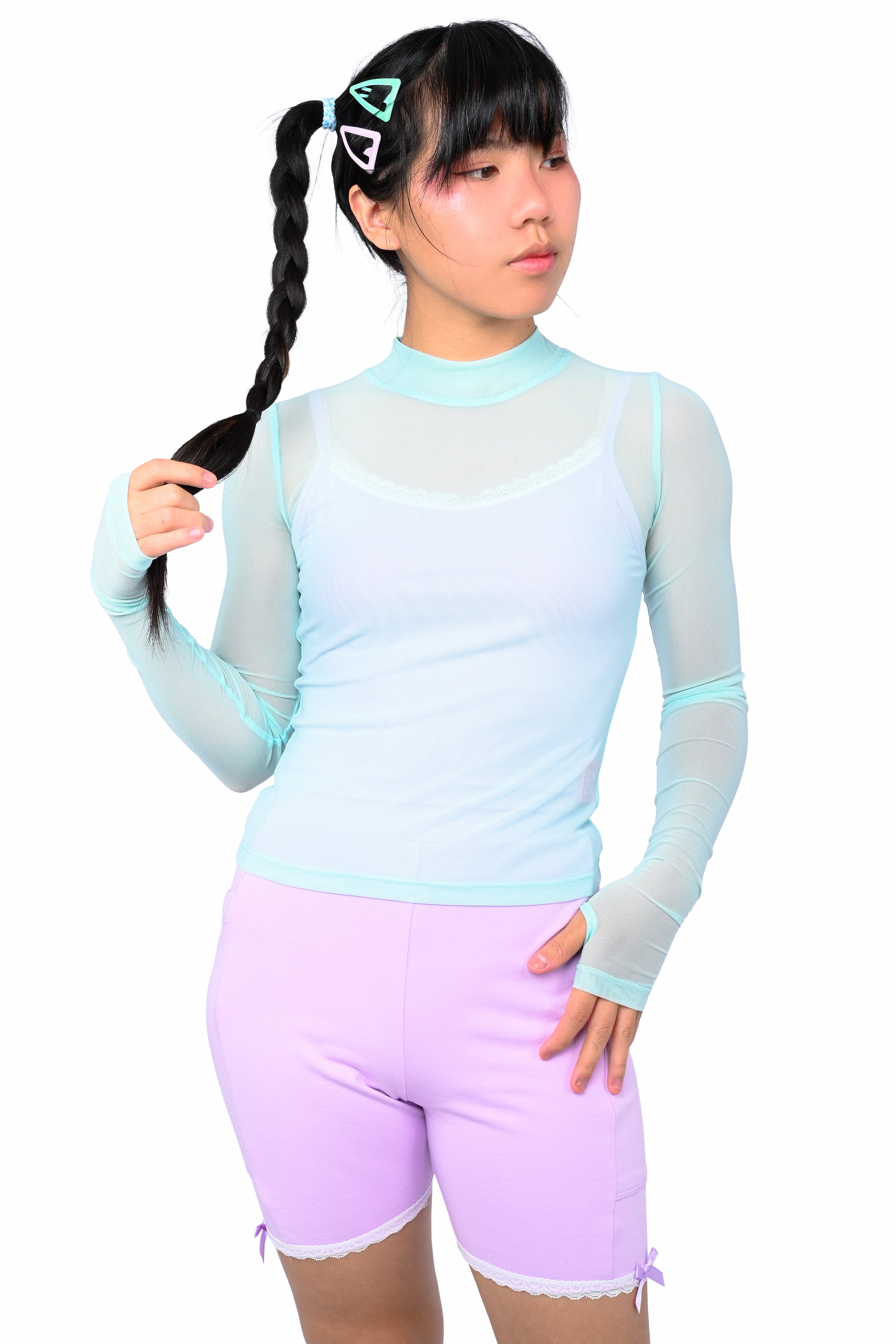 Liten Sheer Sculpture Tops(ミント) 67387751.jpeg