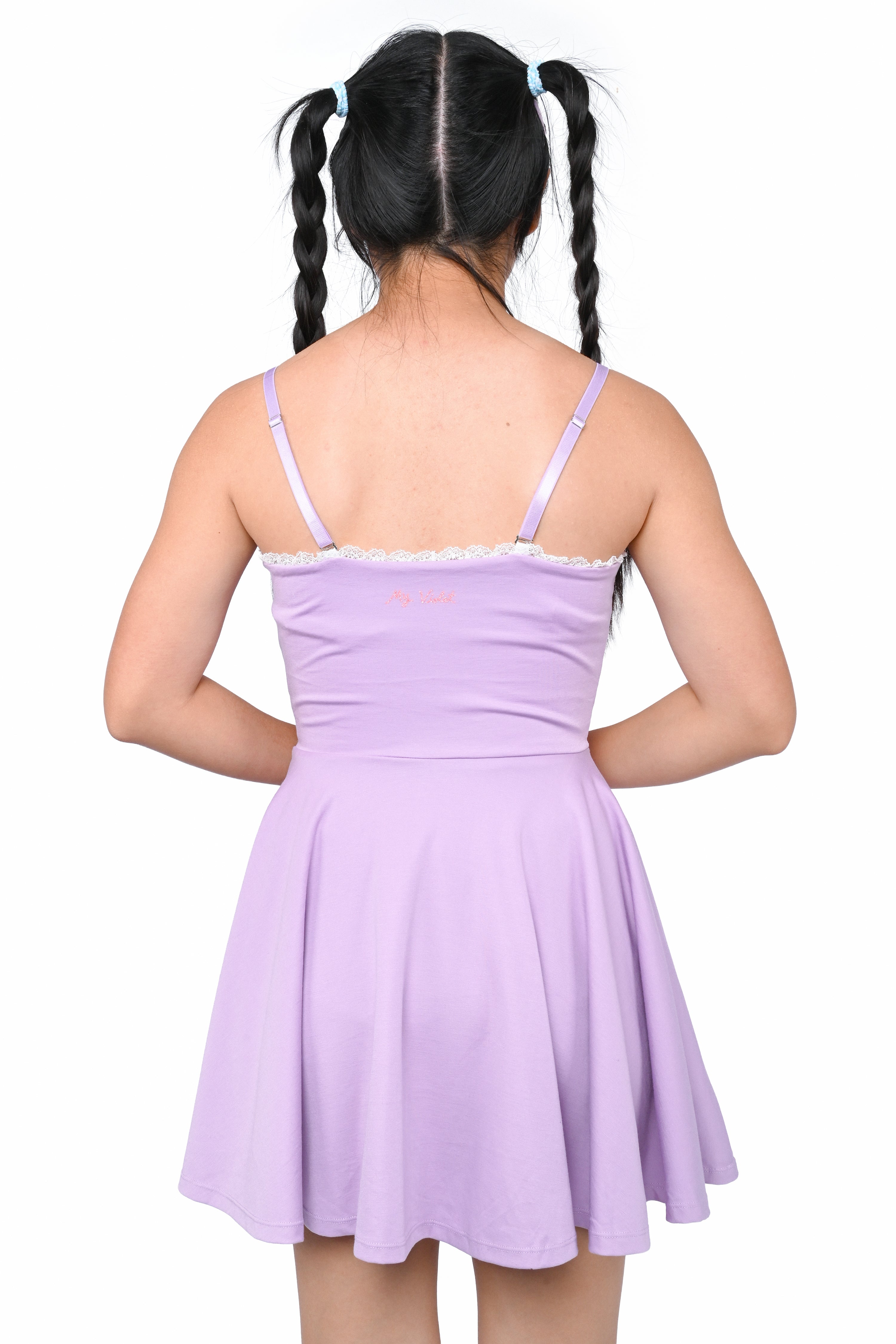 Basics Reversible Skater Dress - Lavender/Blue