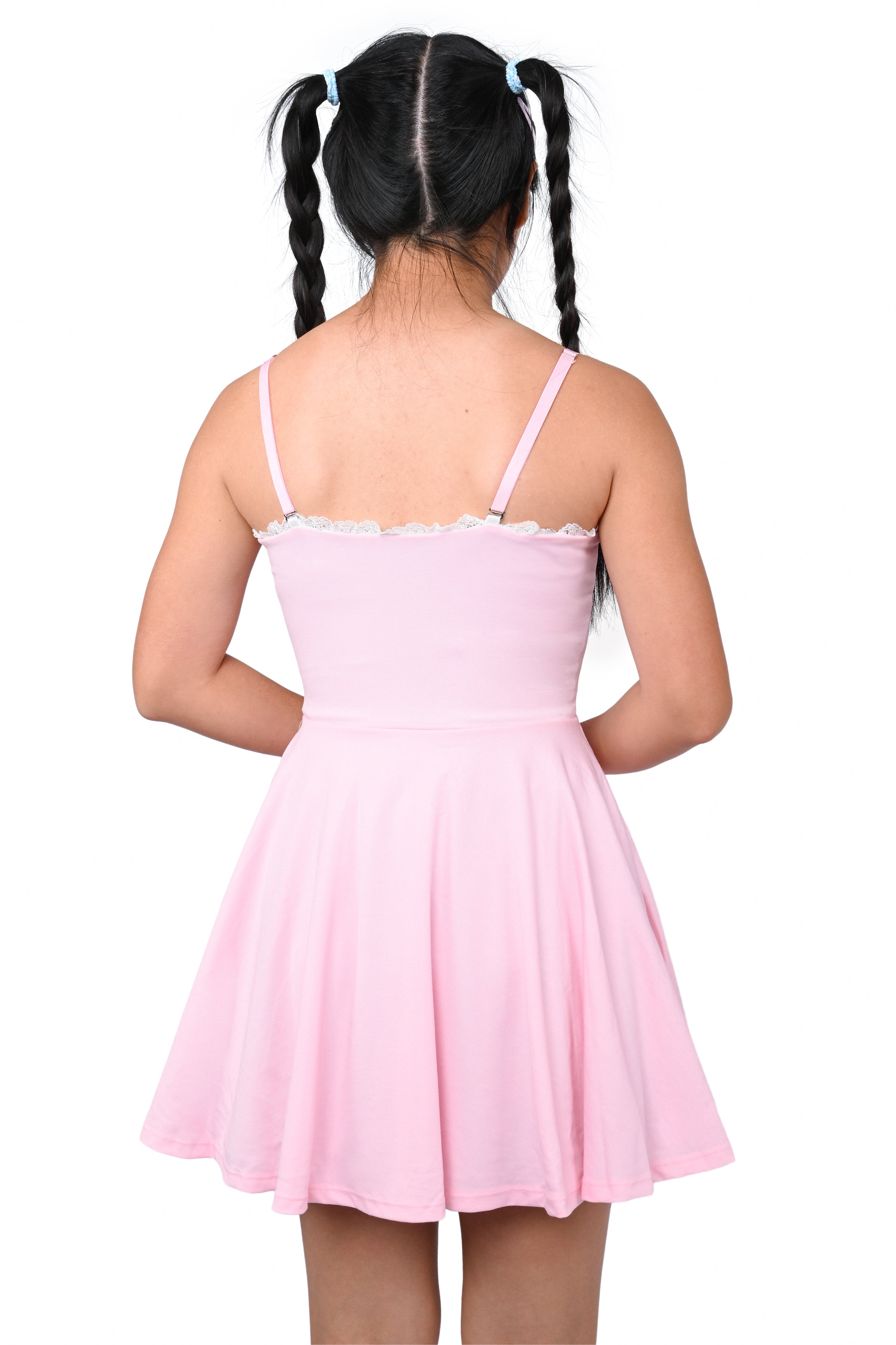 Basics Reversible Skater Dress - Mint/Pink