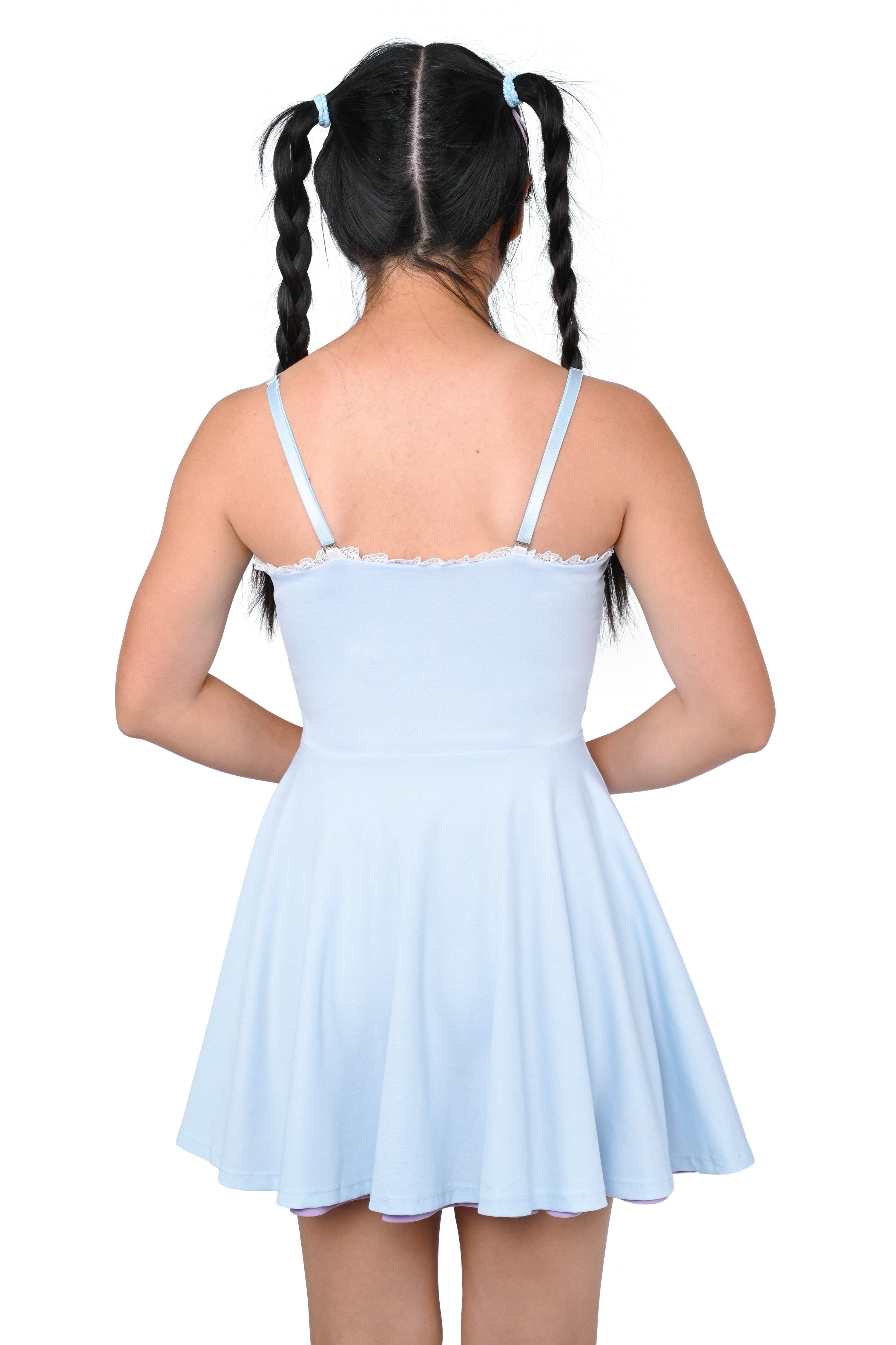 Basics Reversible Skater Dress - Lavender/Blue