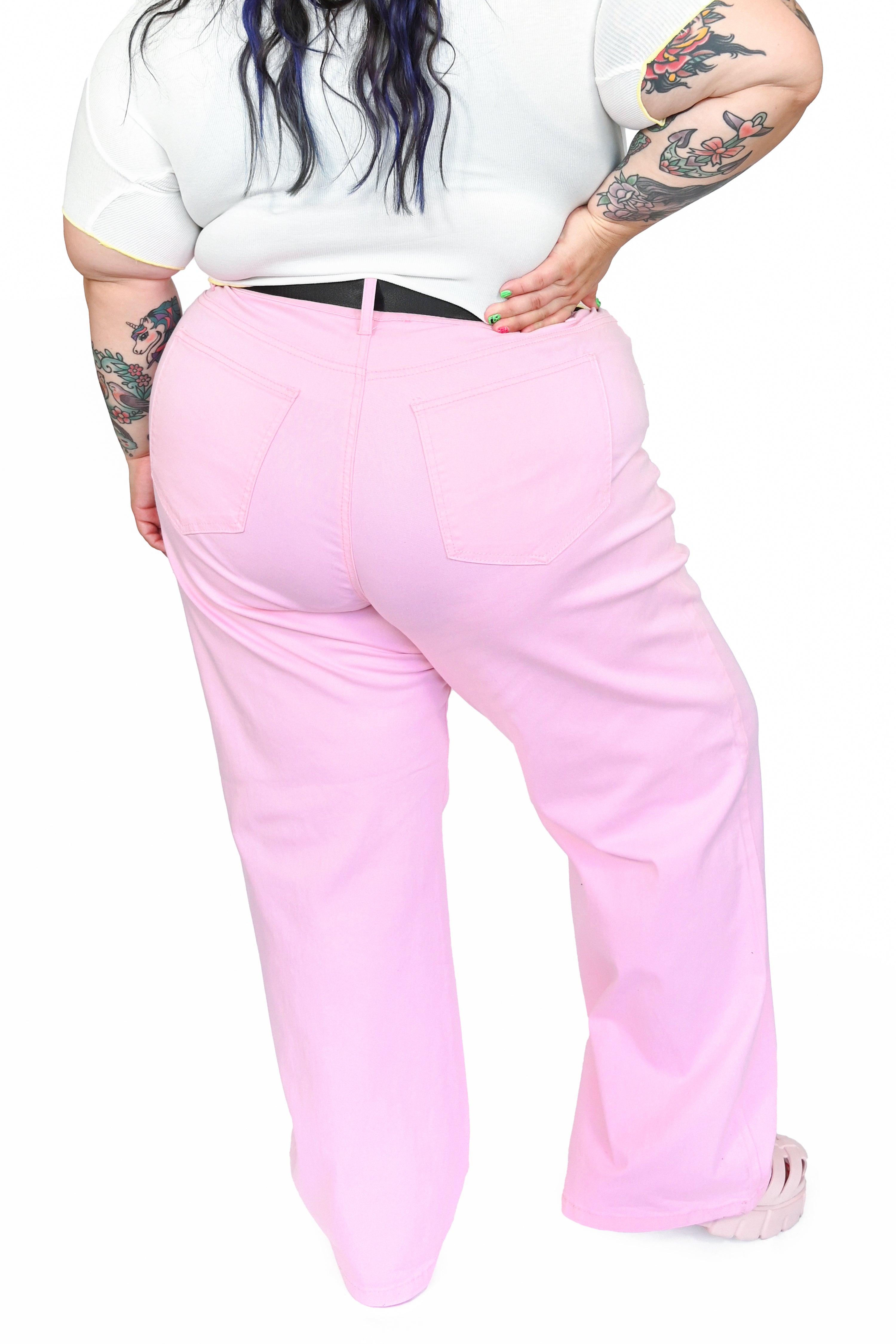 Pink Wide Leg Pants