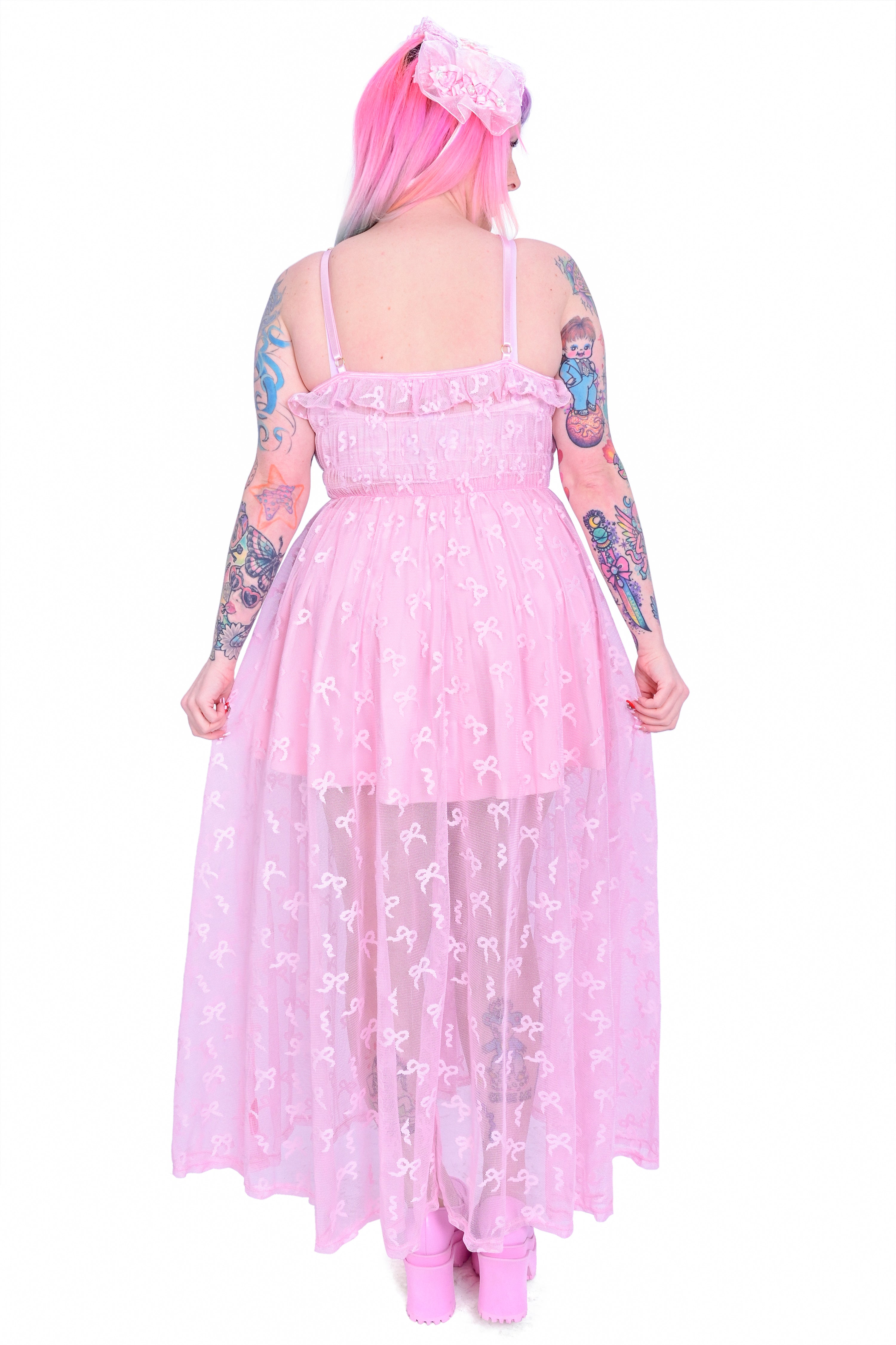 Venus Ribbon Mesh Maxi Dress 3X Venus Ribbon Mesh Maxi Dress 3X