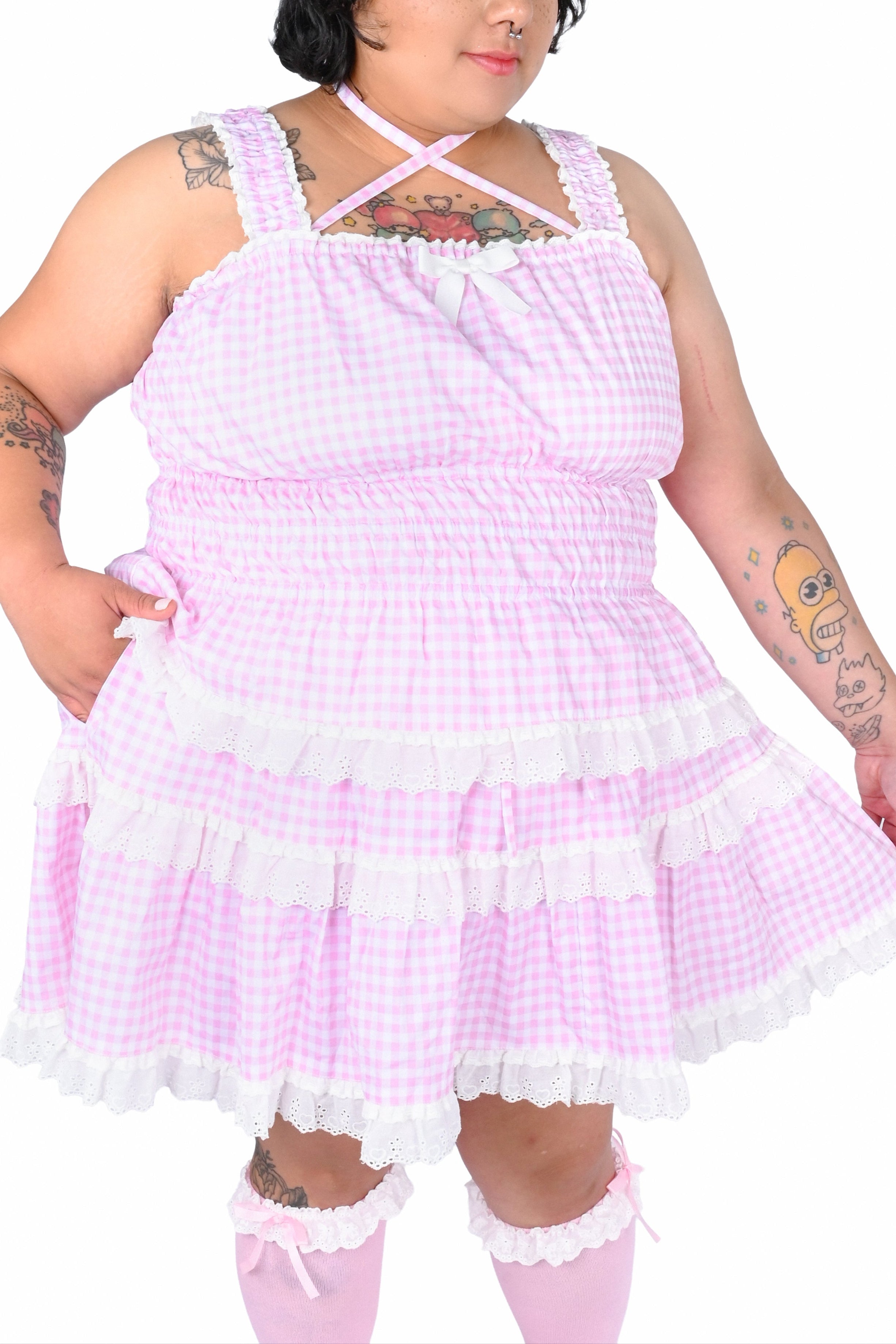 Katherine Bloomer Skort - Pink Gingham