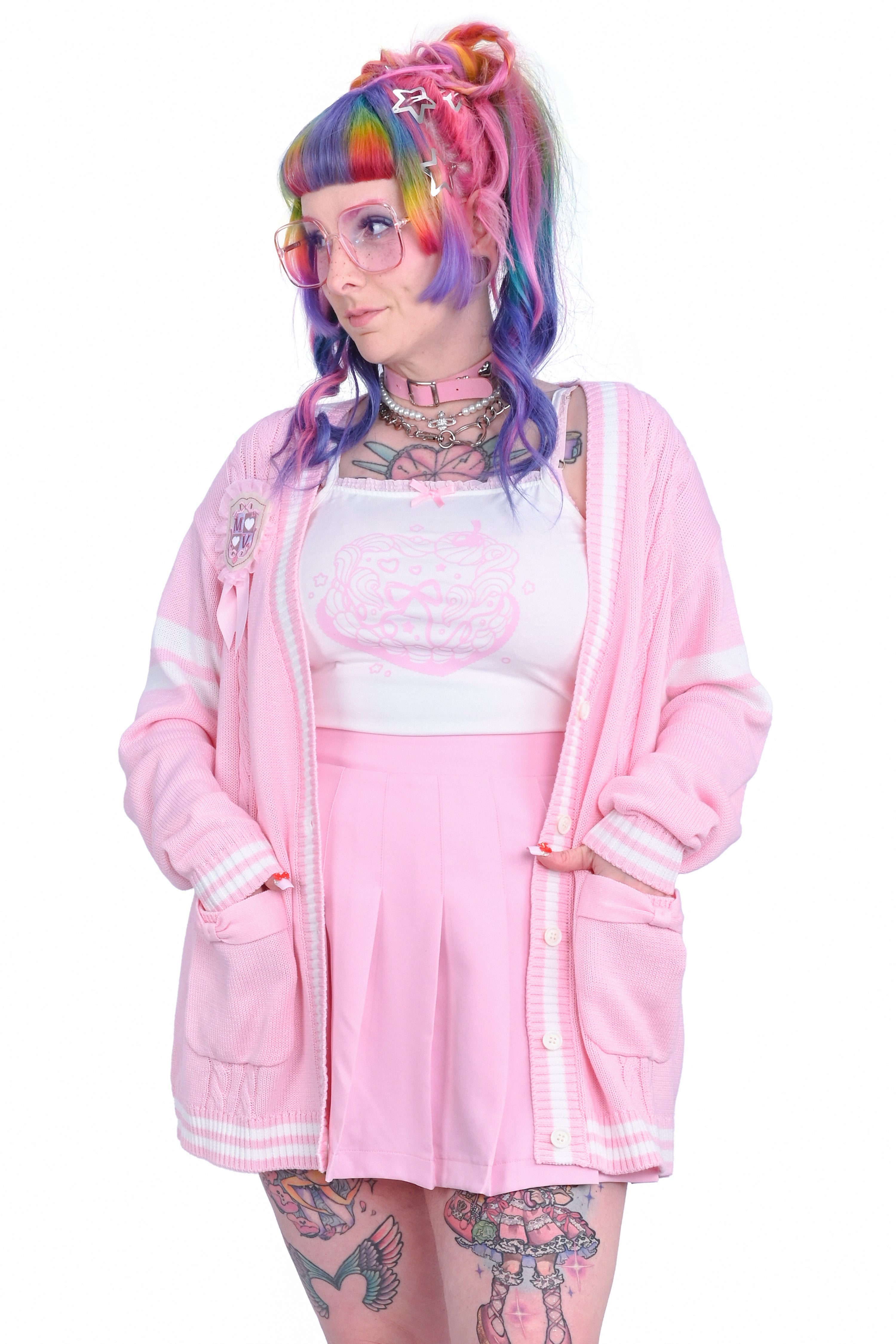 Angel Academy Cardigan - Pink