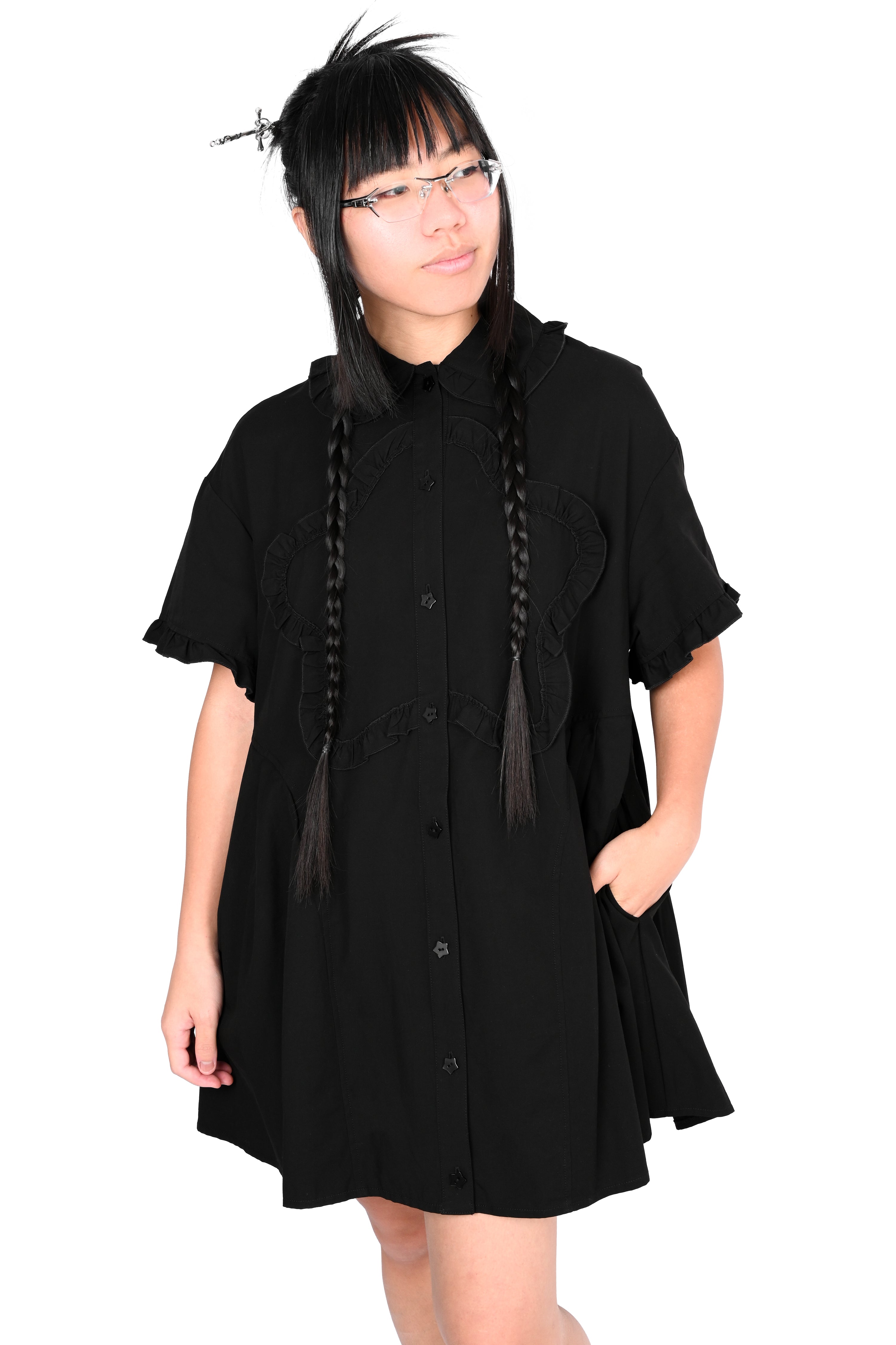 Stella Shirt Dress - Black