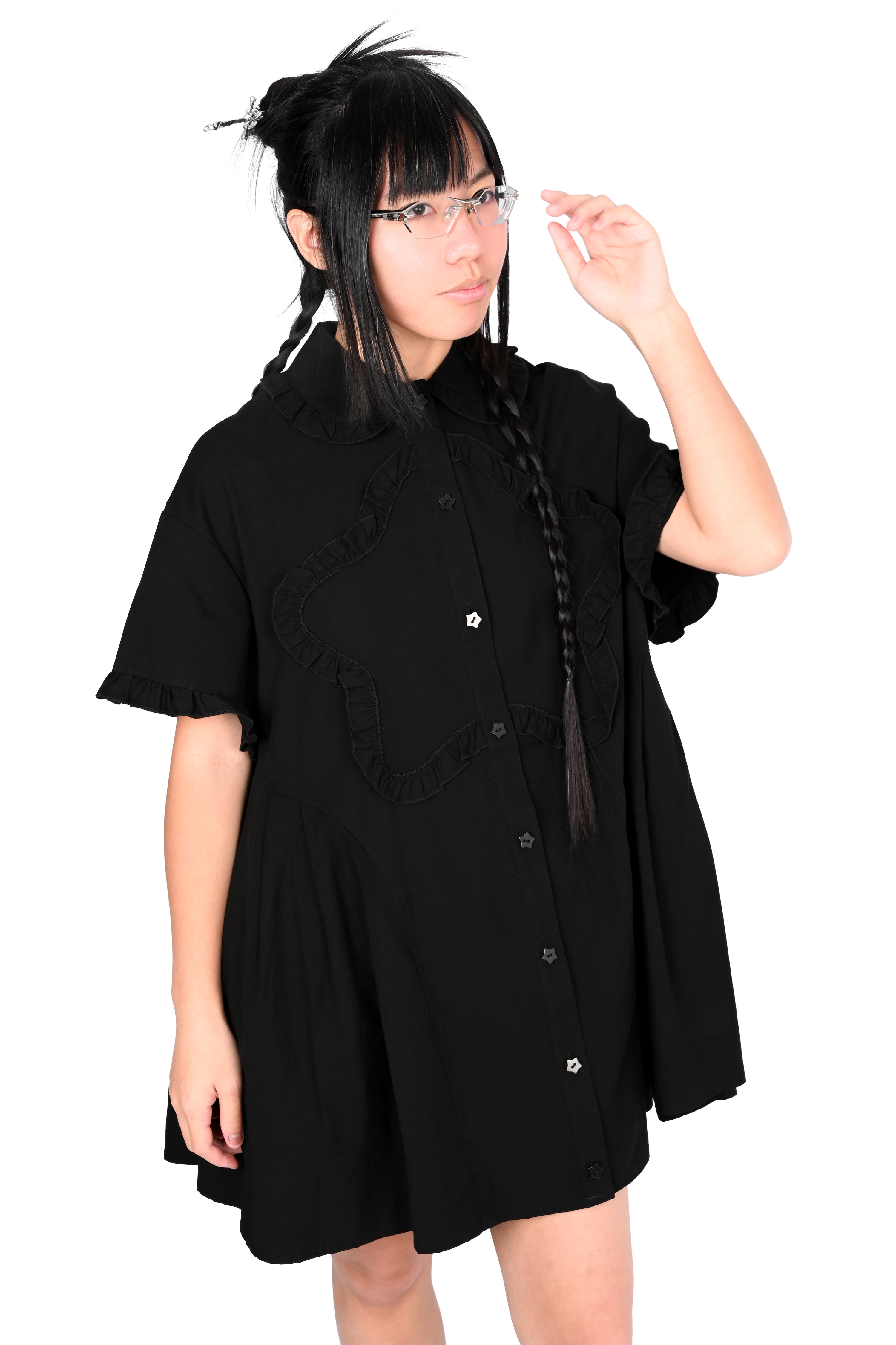 Stella Shirt Dress - Black