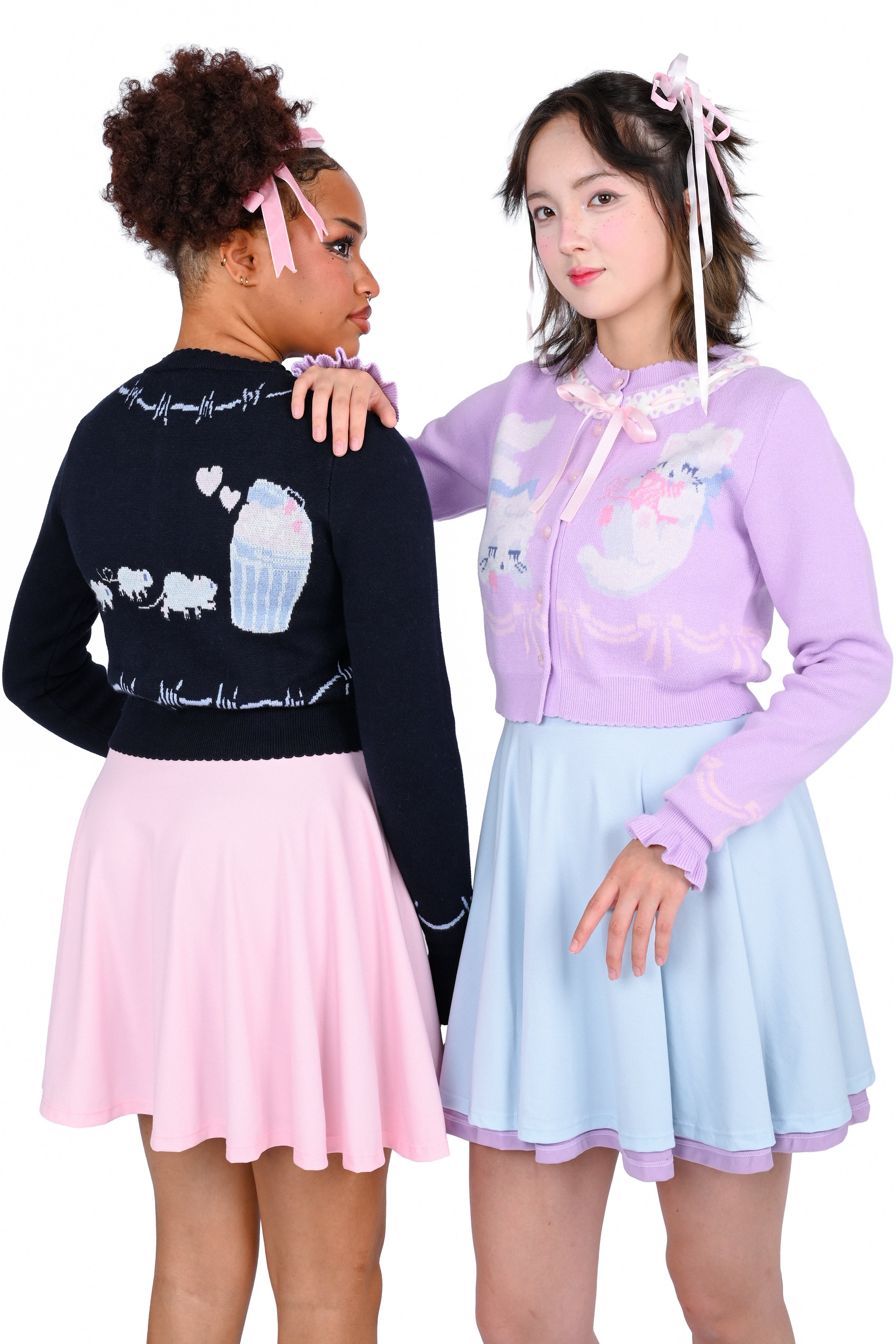 Sleepy Kittens Cropped Cardigan - Lilac – My Violet