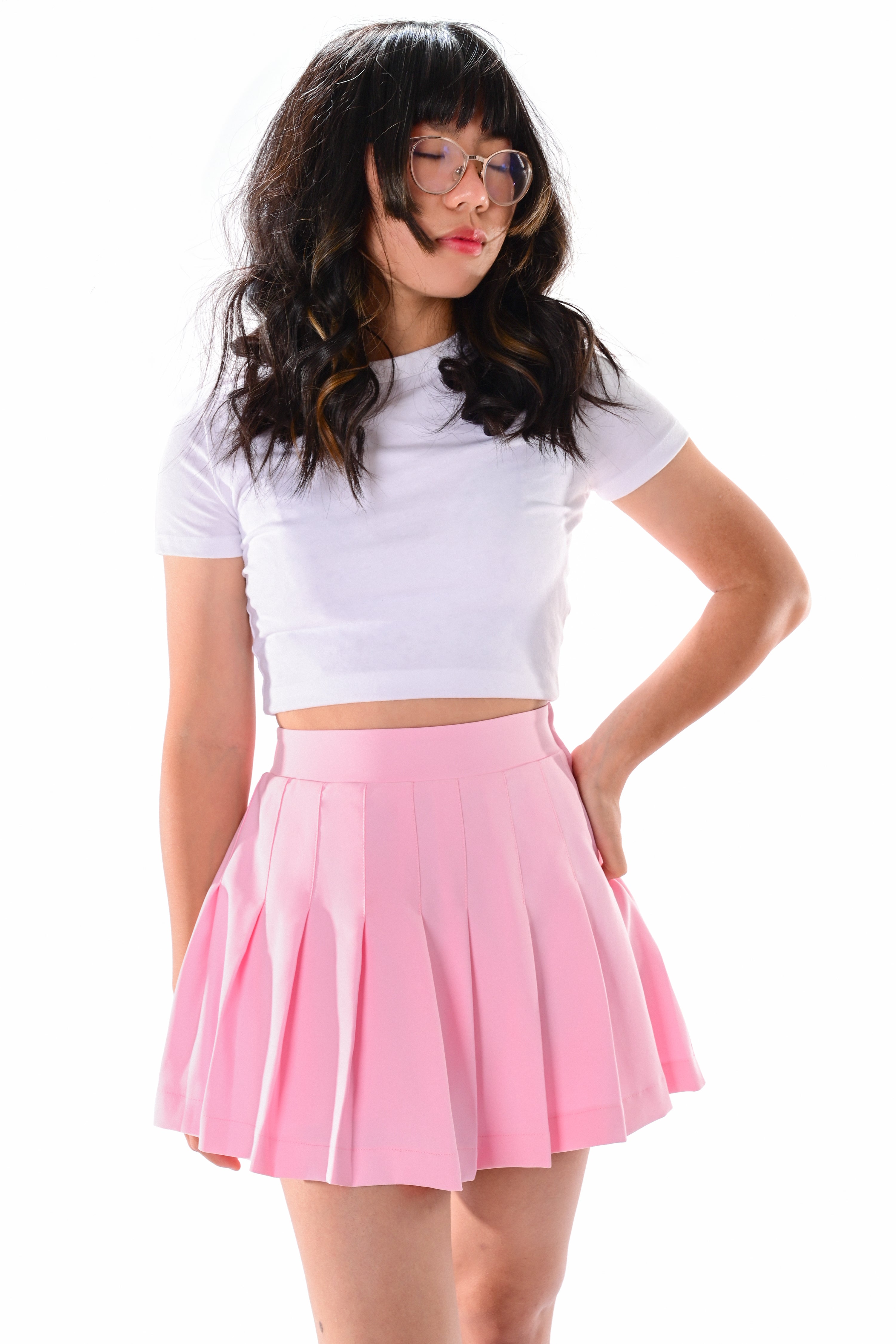 Claire Pleated Skirt - Pink