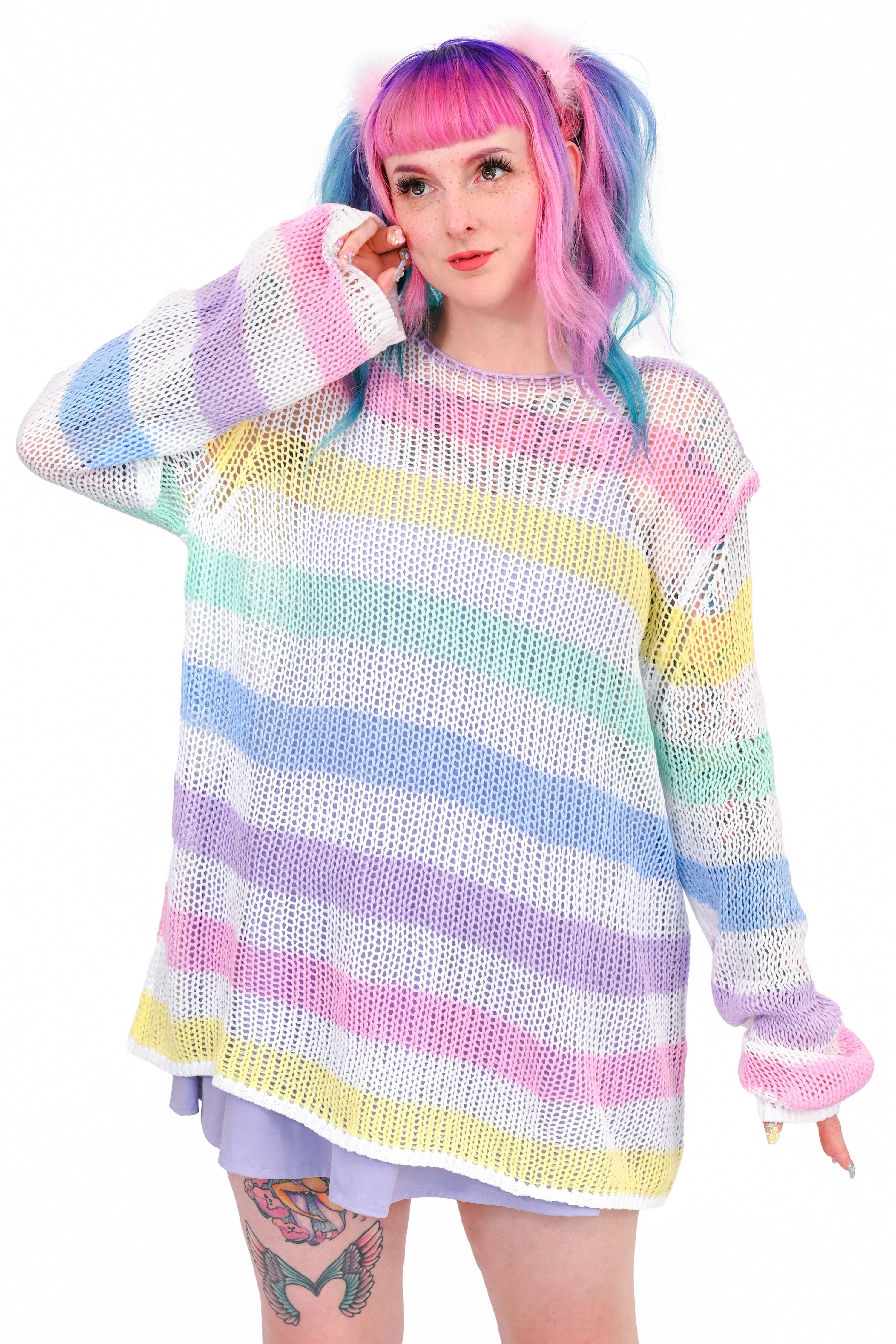 Candyfloss Loose Knit Pullover