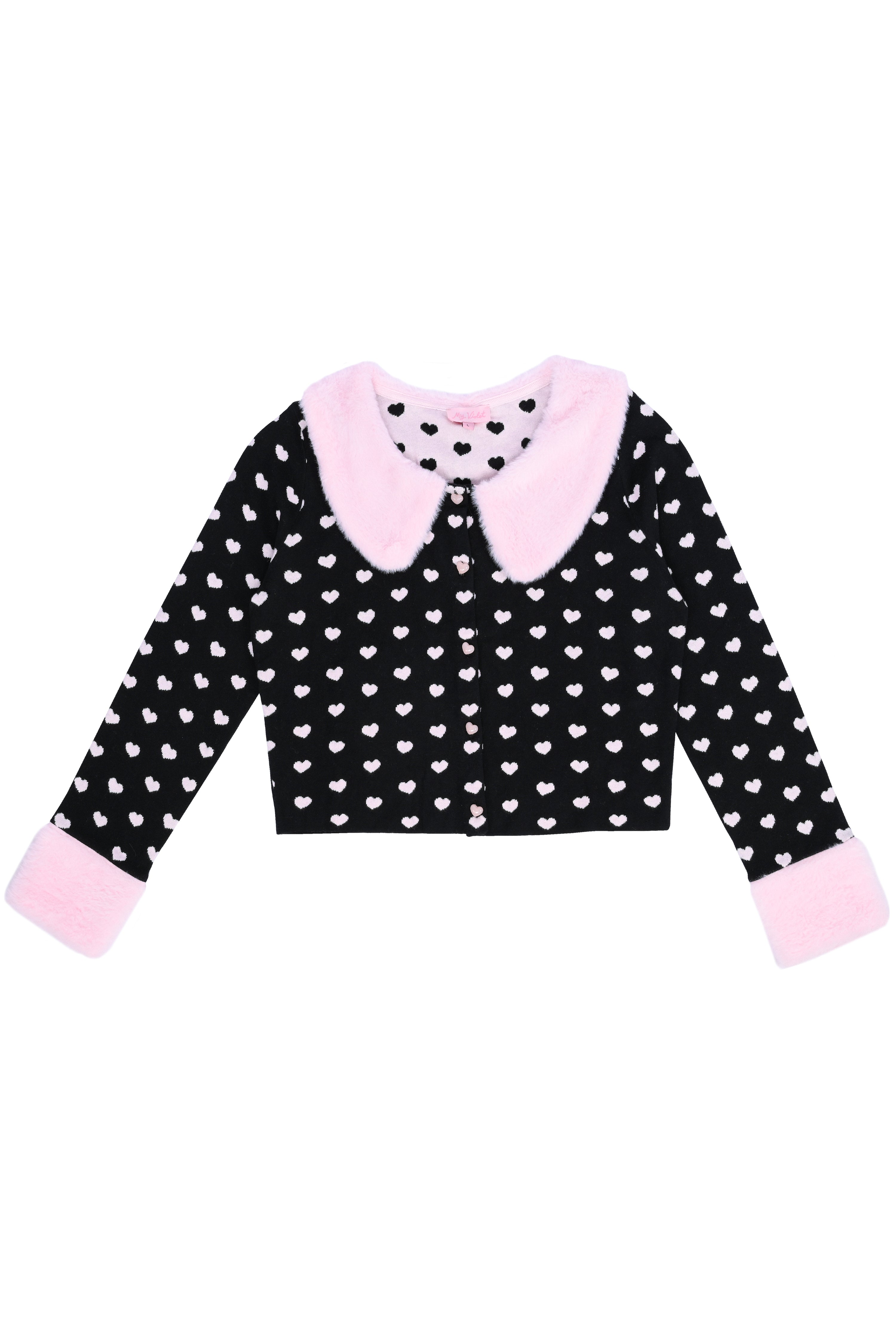 Coco Cardigan - Pink and Black