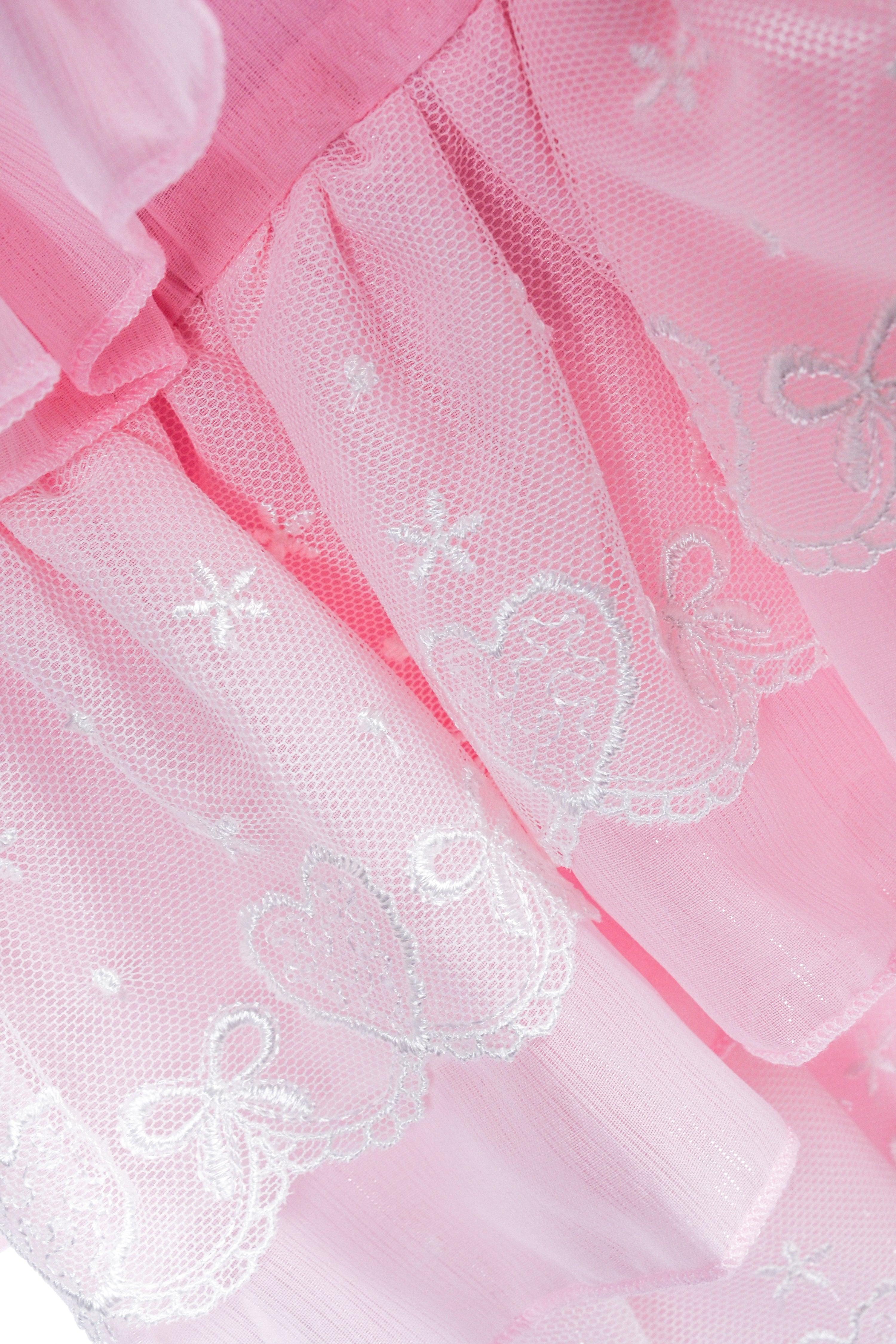 April Tiered Ruffle Skort - Pink