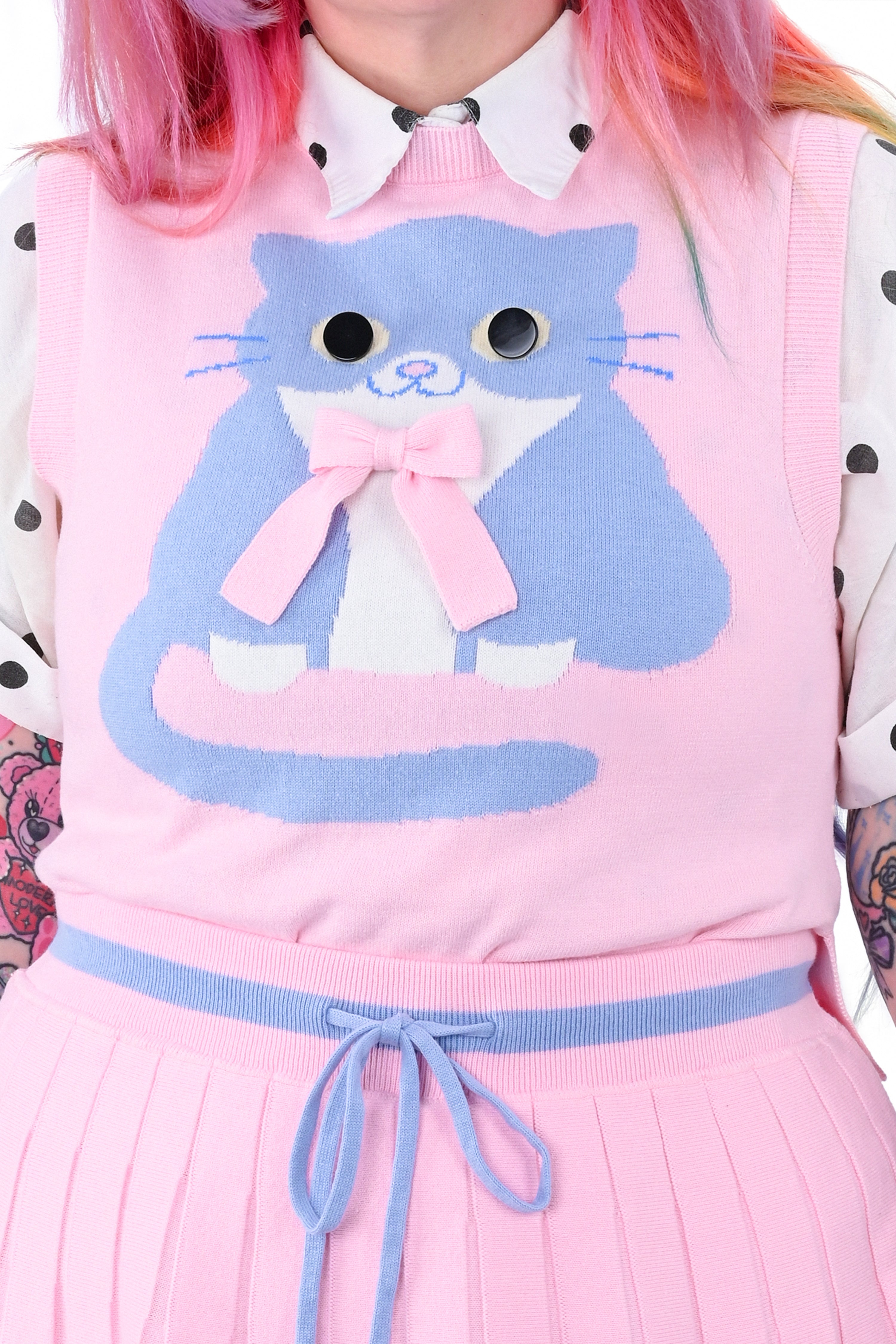 Kitty Knit Sweater Vest XS Kitty Knit Sweater Vest XS