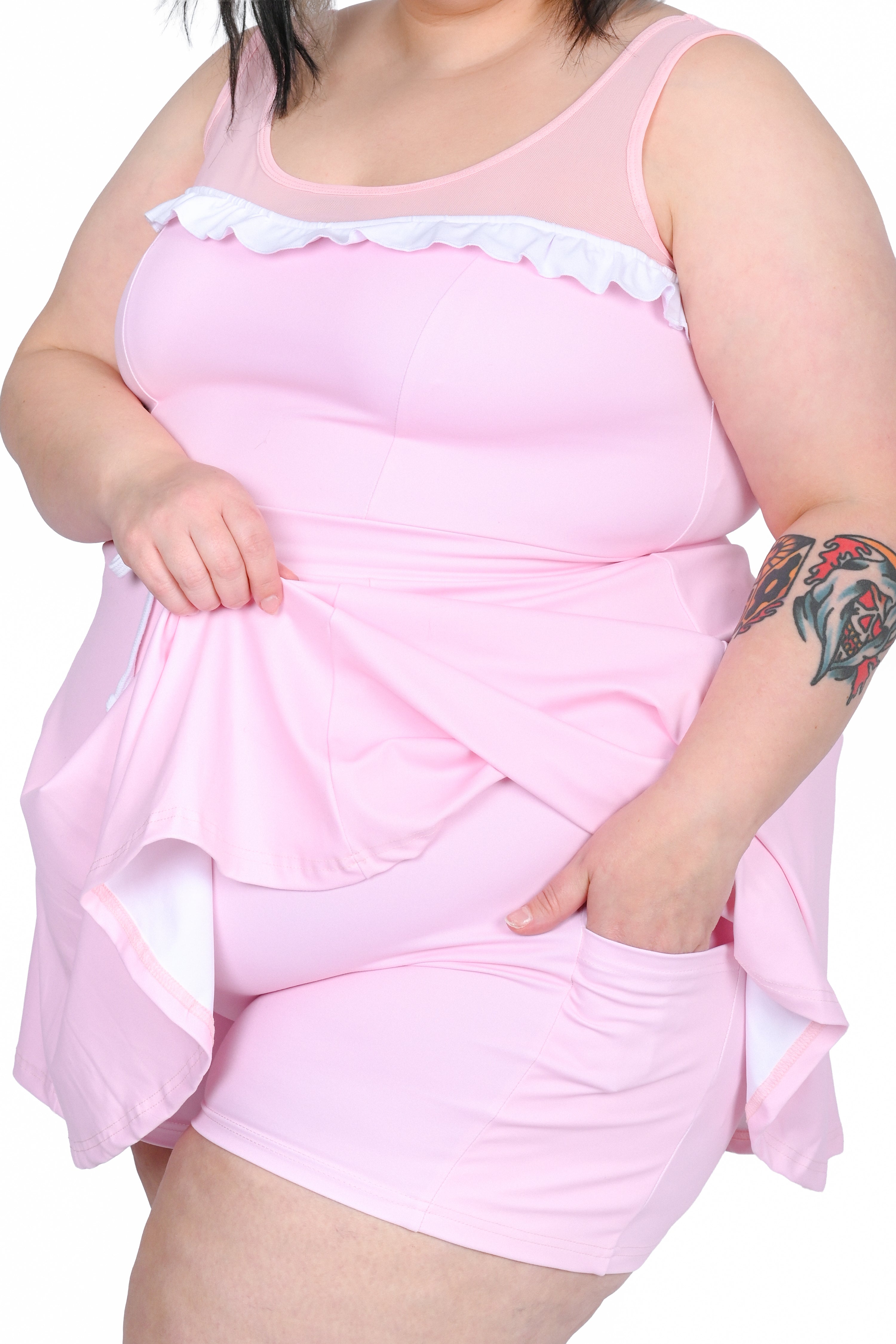 Pink Ruffle Active Dress