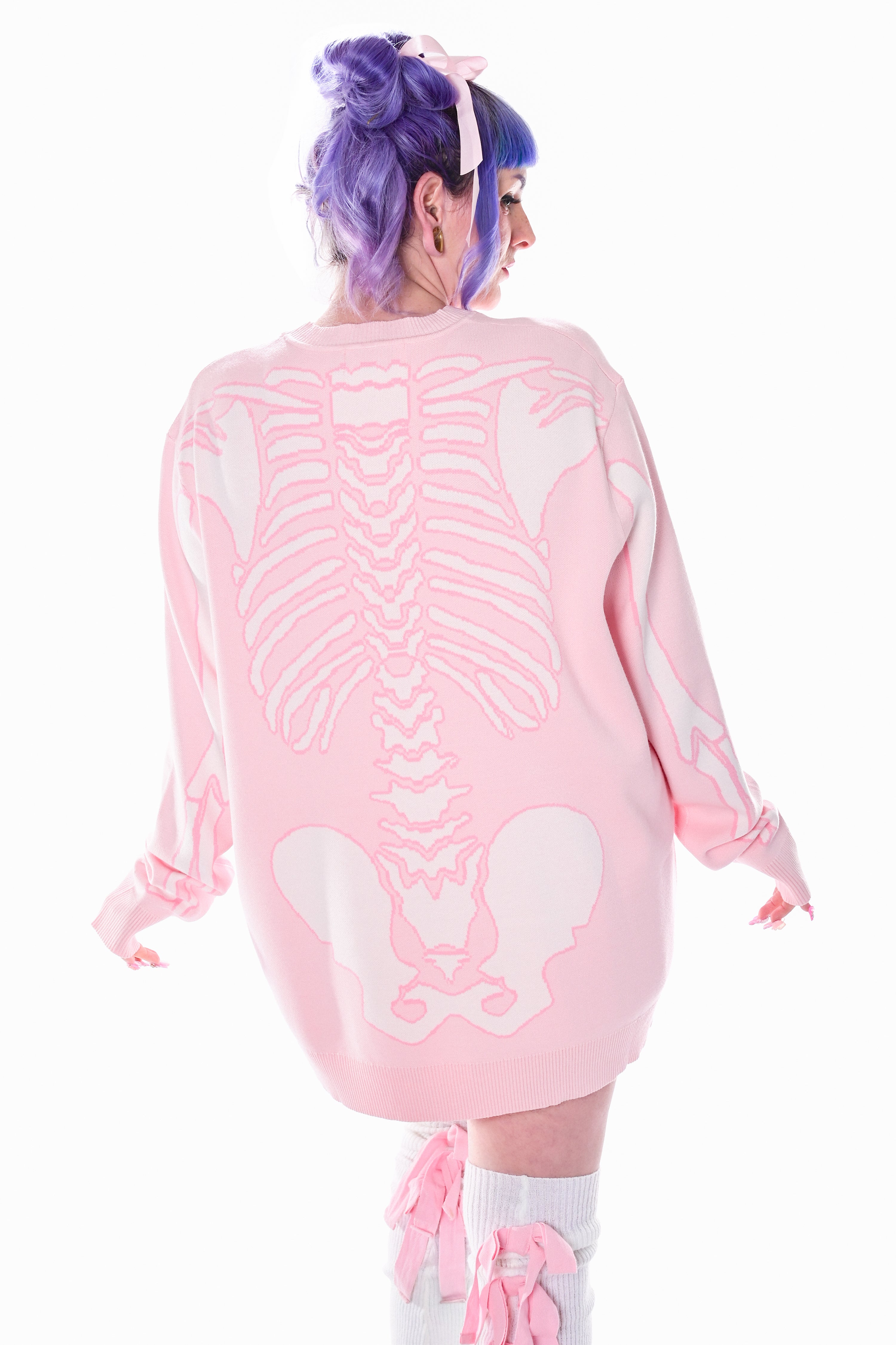 Spooky Sweet Skeleton Sweater Dress