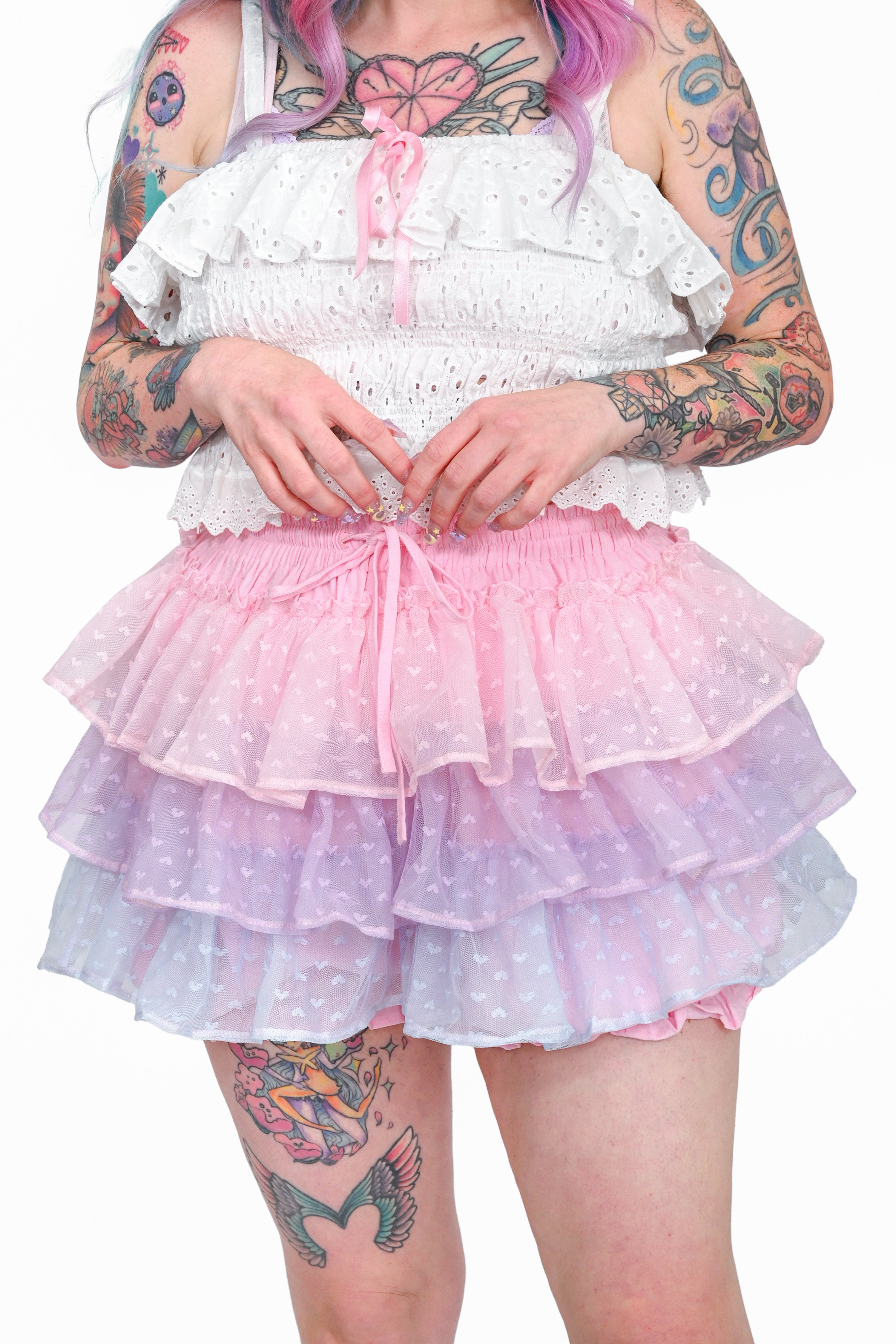 Cotton Candy Ruffle Skort