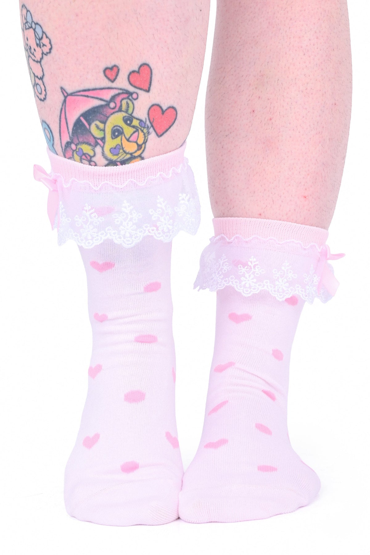 Heart Dot Ruffle Socks - Pink – My Violet
