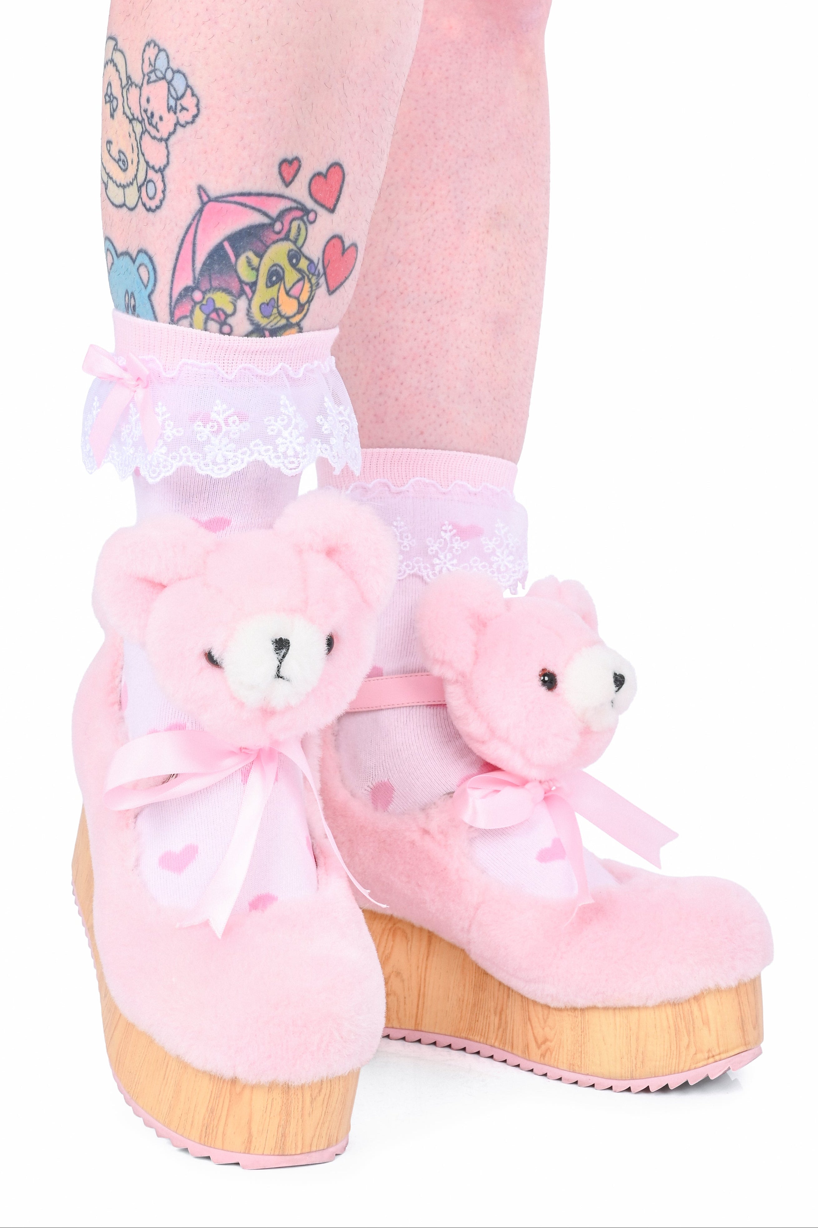 ♡pink_bear♡ Toybox Teddy Bear Platform - Pink – My Violet