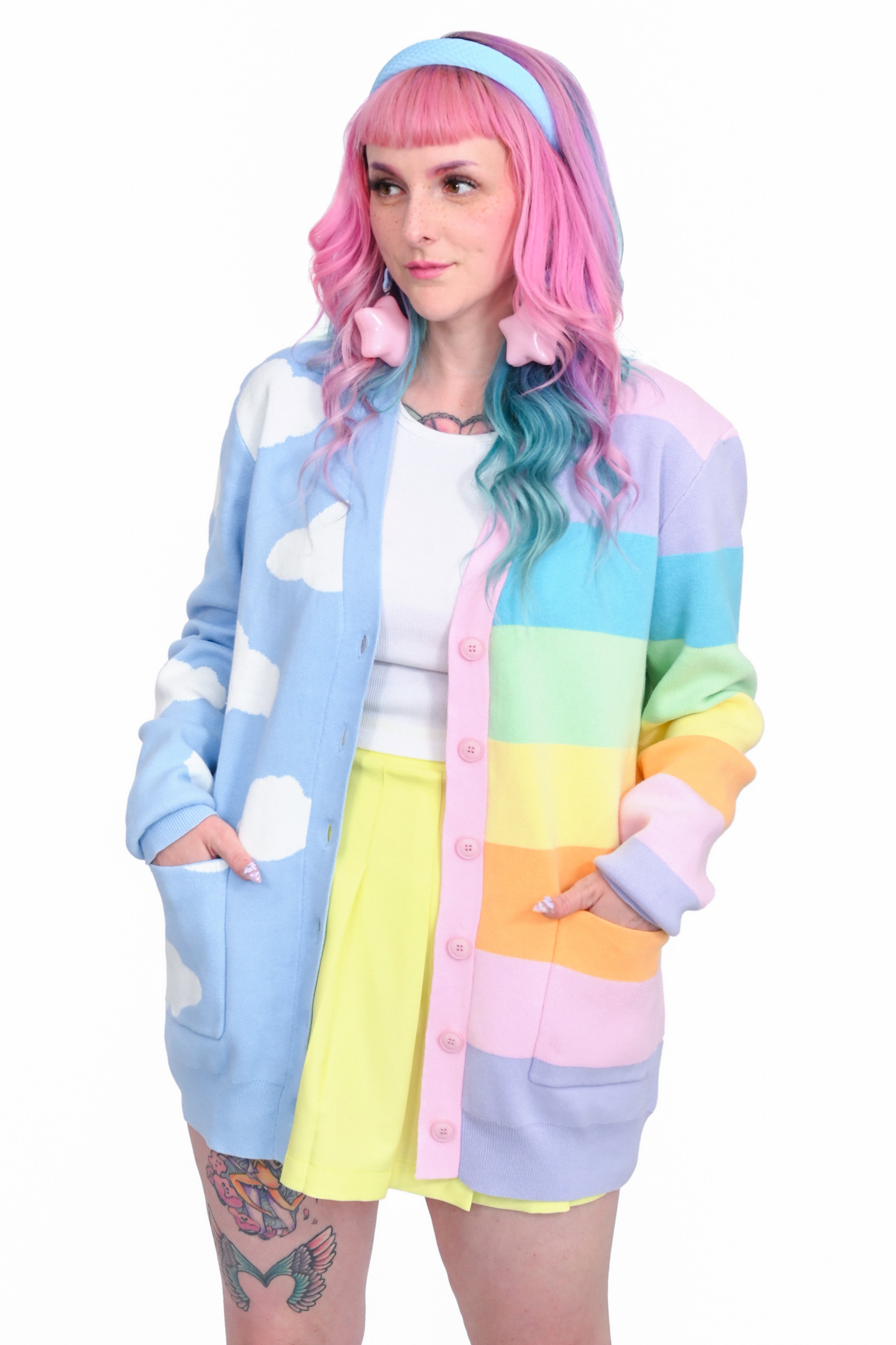 Rainbow Skies Split Cardigan