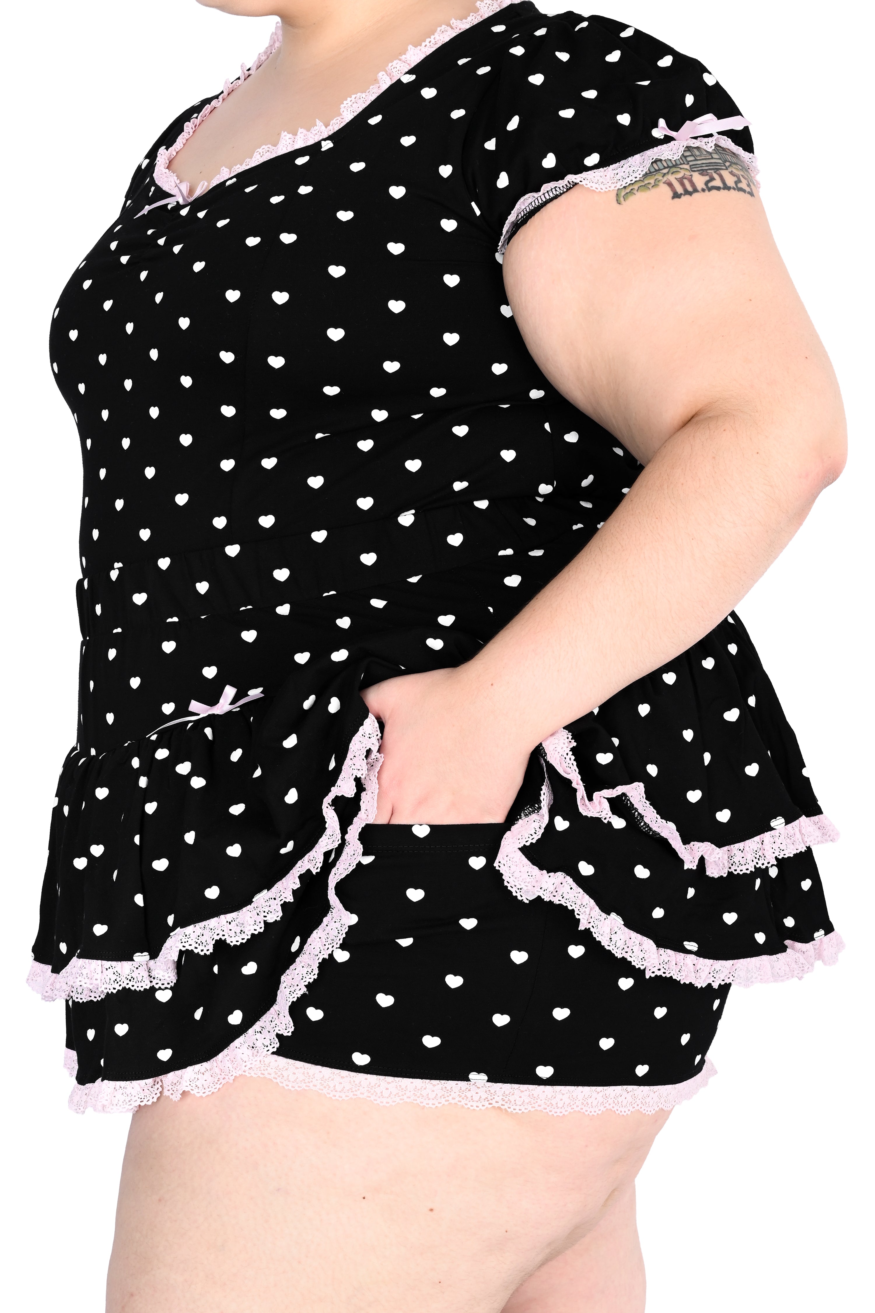 Sabrina Ruffle Skort - Black