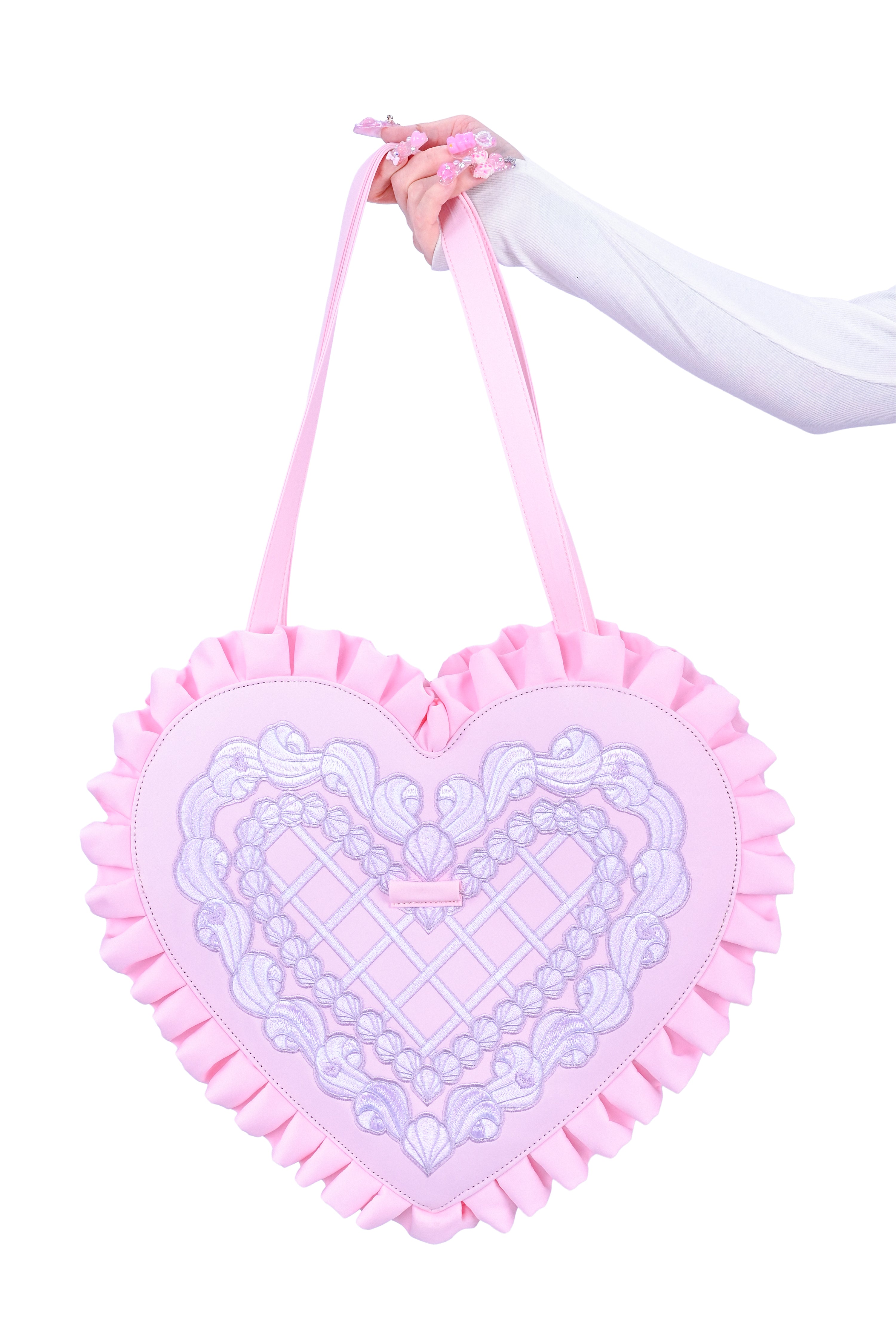 Frosted Heart Oversized Handbag – My Violet