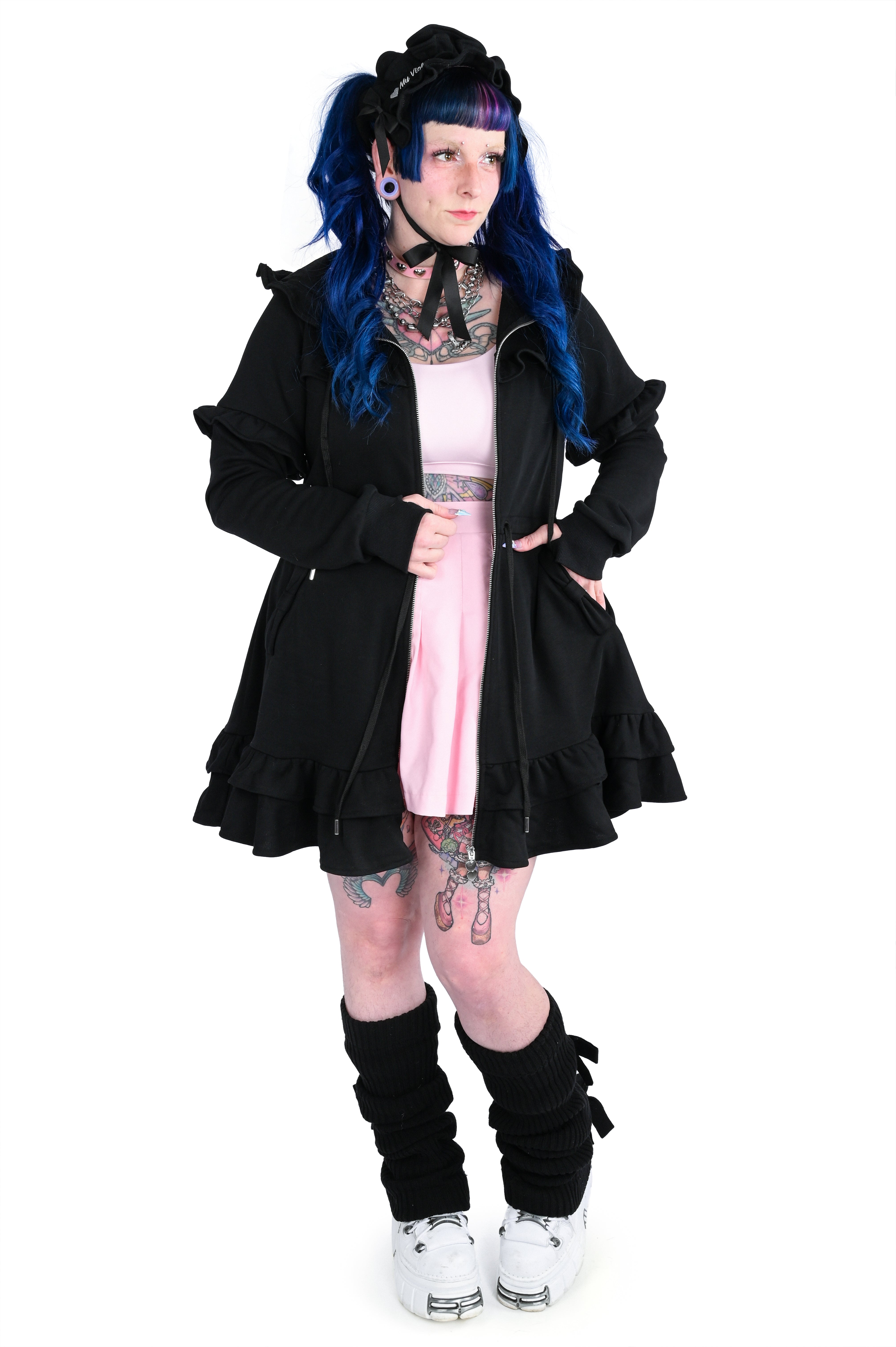 Daydream Hoodie Dress Set - Black