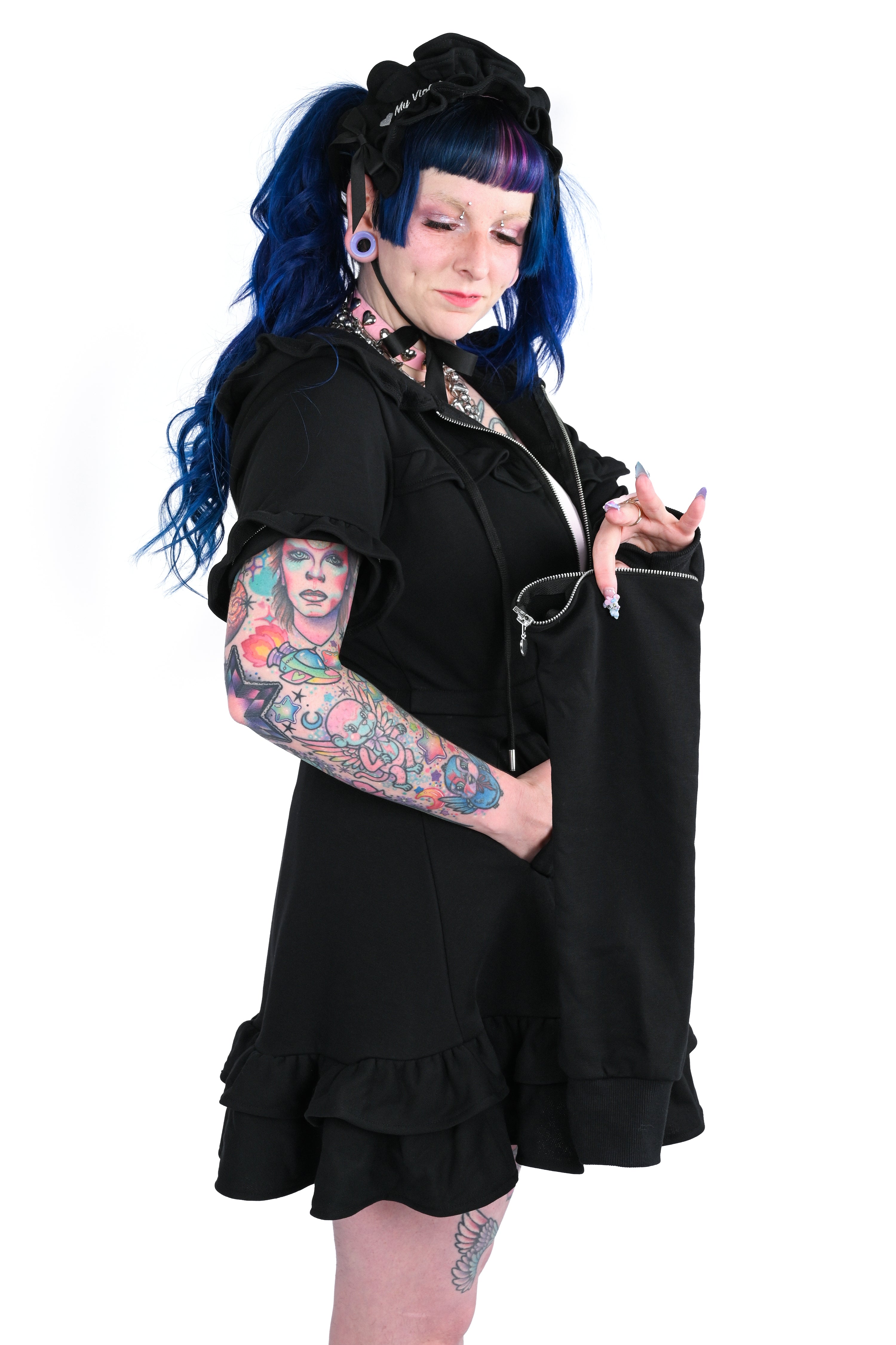 Daydream Hoodie Dress Set - Black