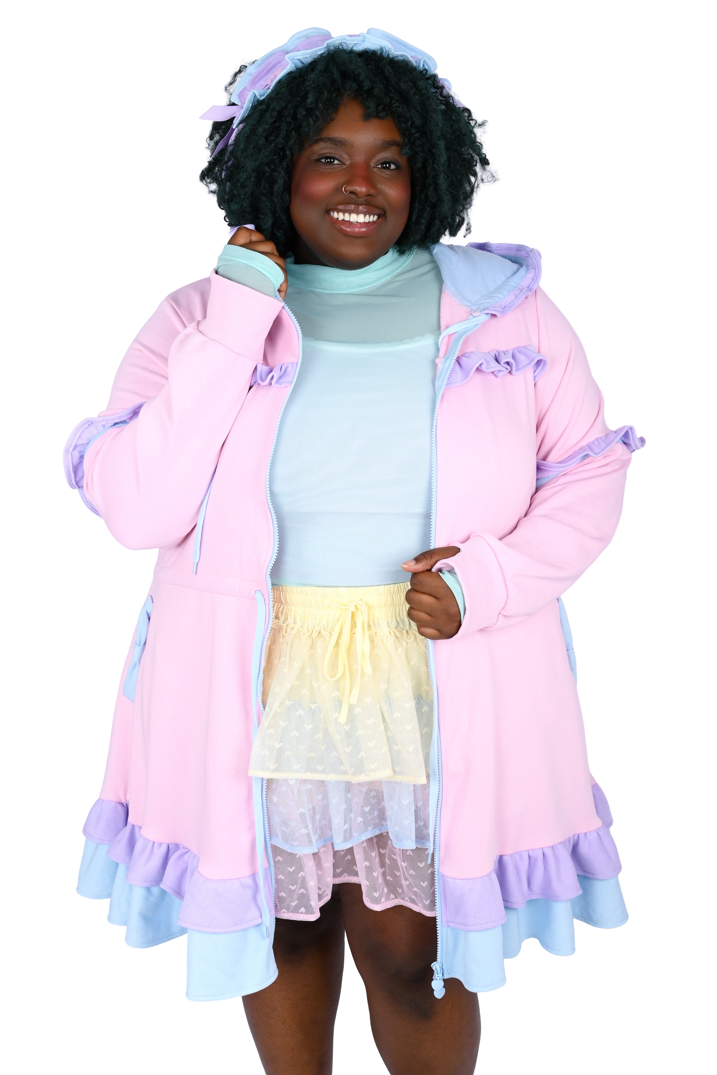 Daydream Hoodie Dress Set - Pink