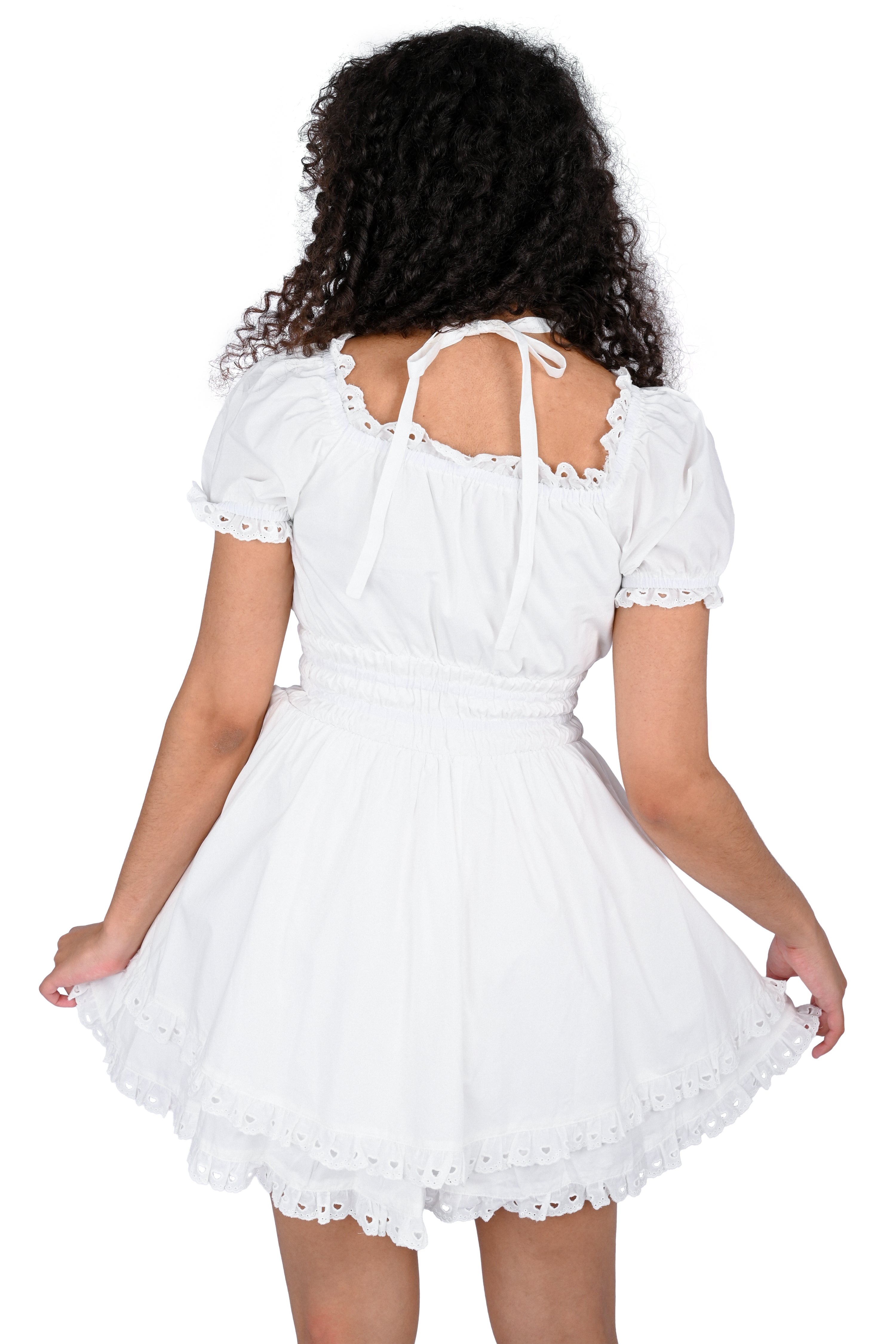 Bella Picnic Dress - White