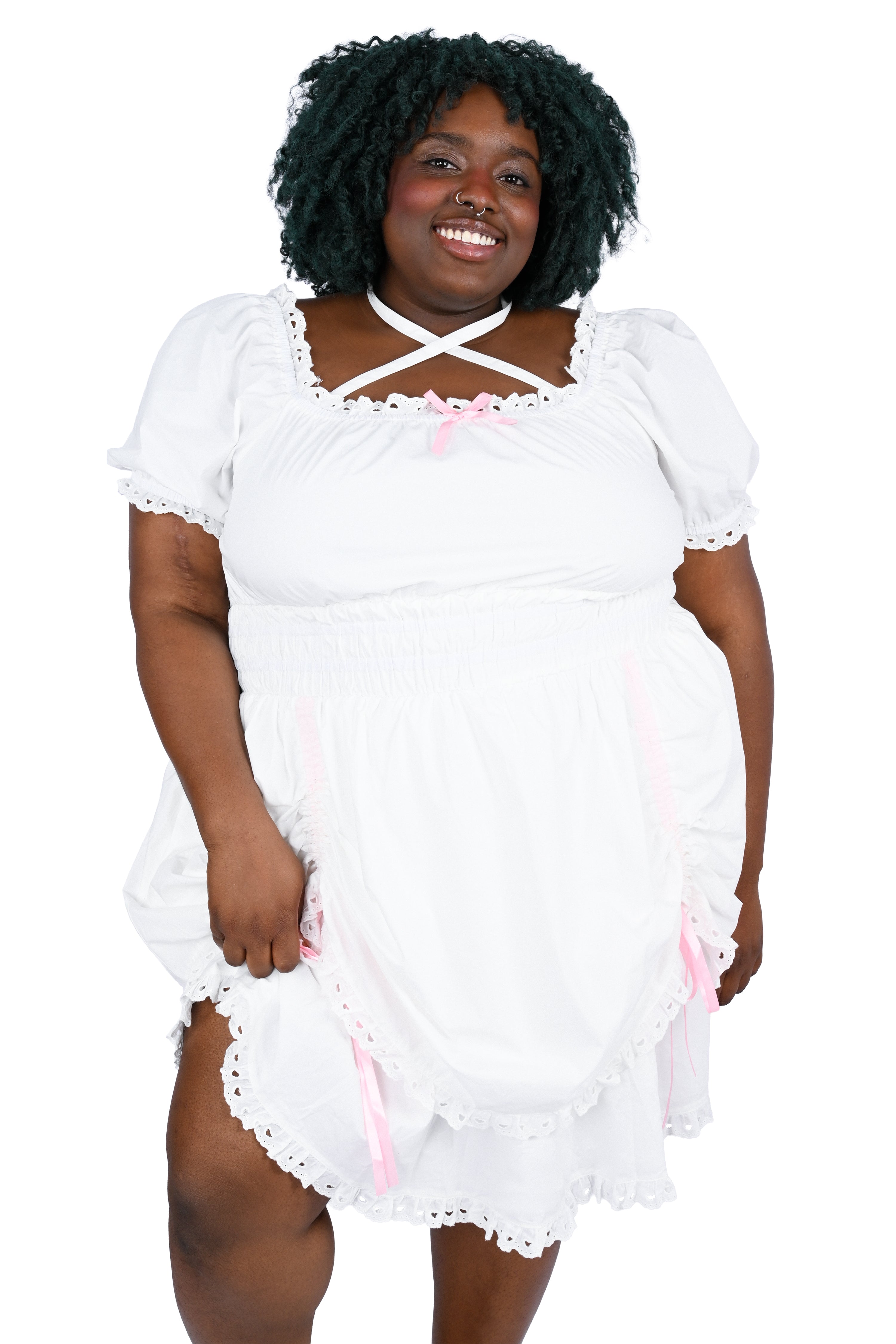 Bella Picnic Dress - White