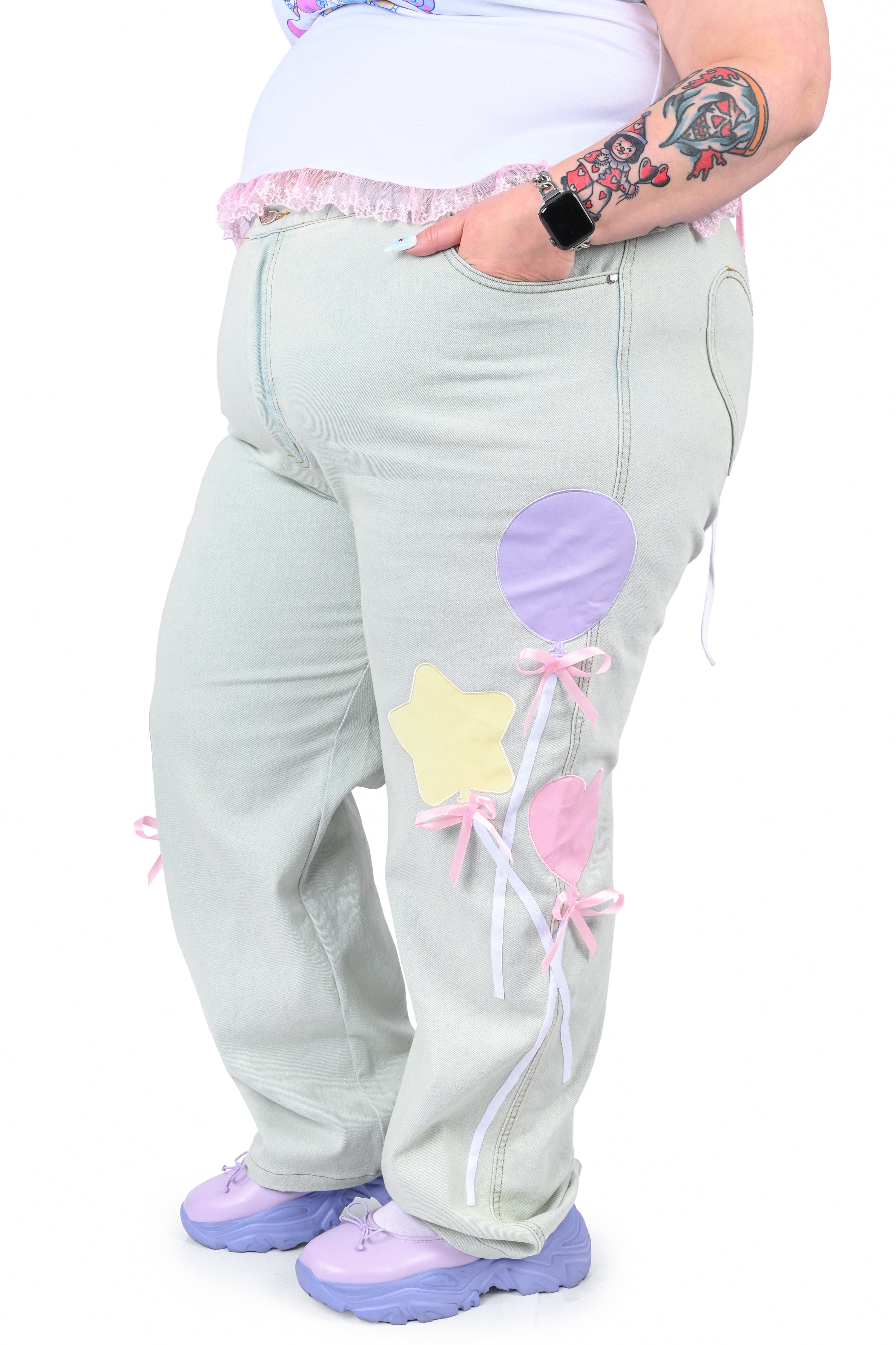 Fitted Bailee Balloon Jeans - Light Wash – My Violet
