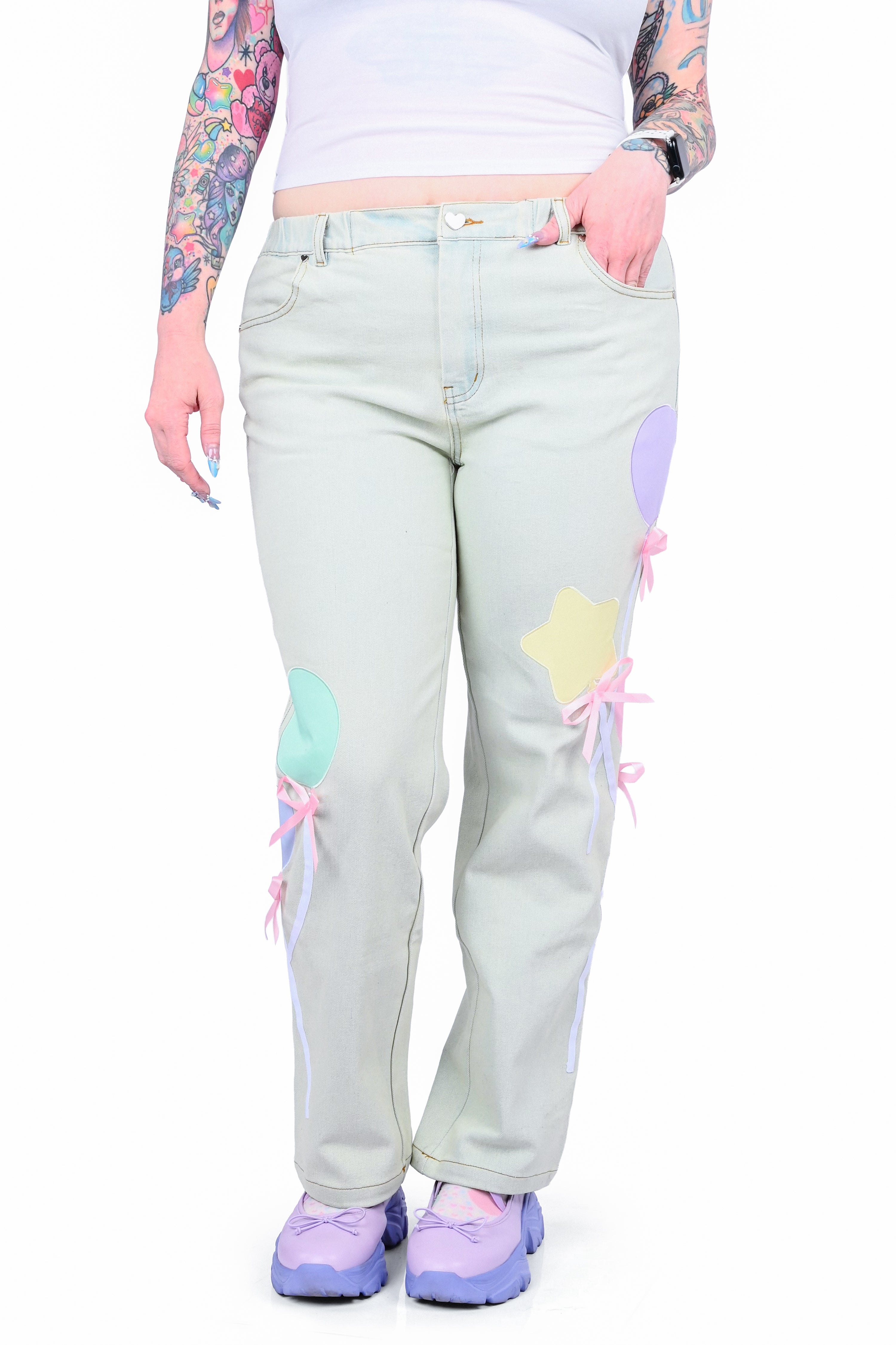 Fitted Bailee Balloon Jeans - Light Wash – My Violet