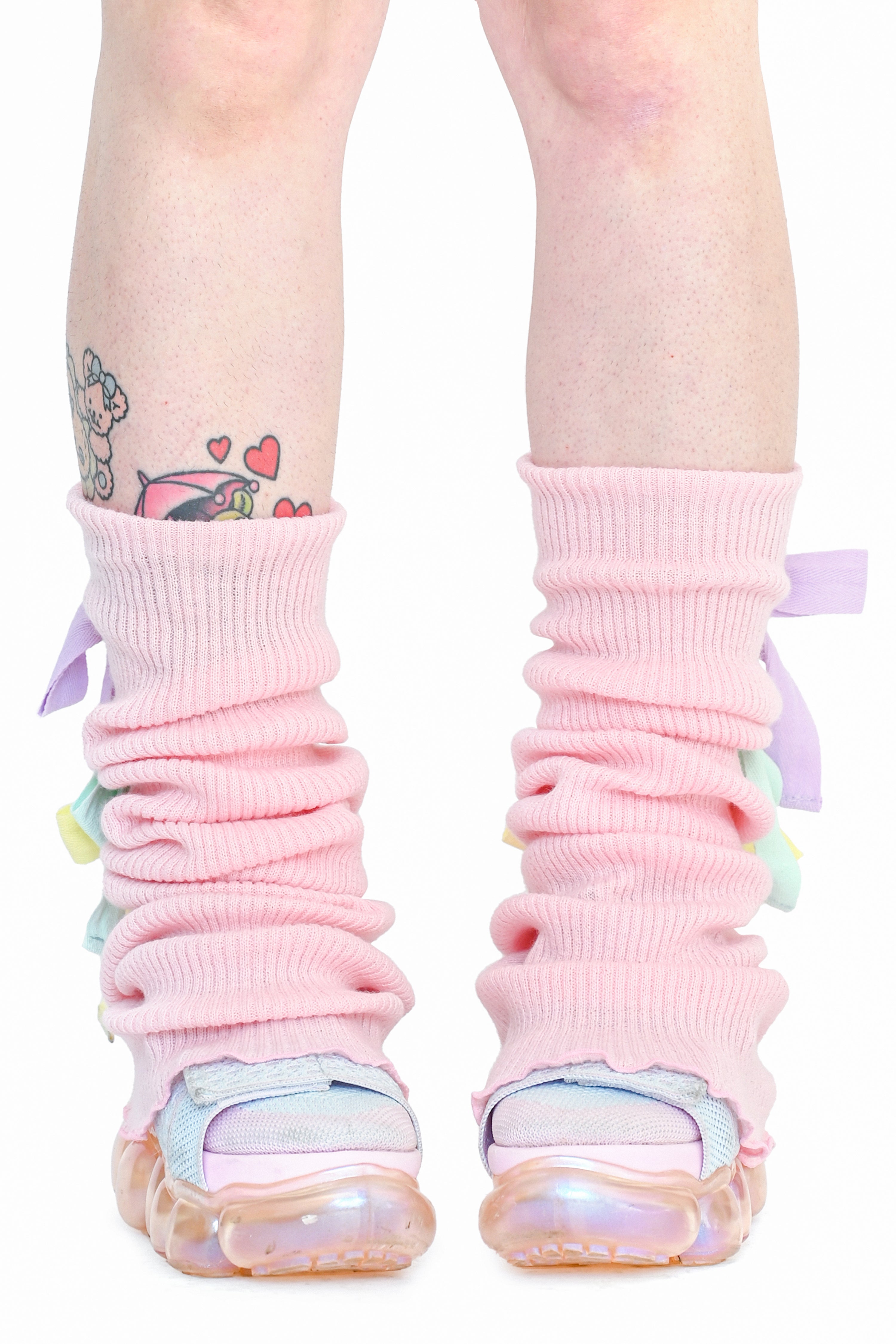 Sugar Ribbon Leg Warmers - Pink