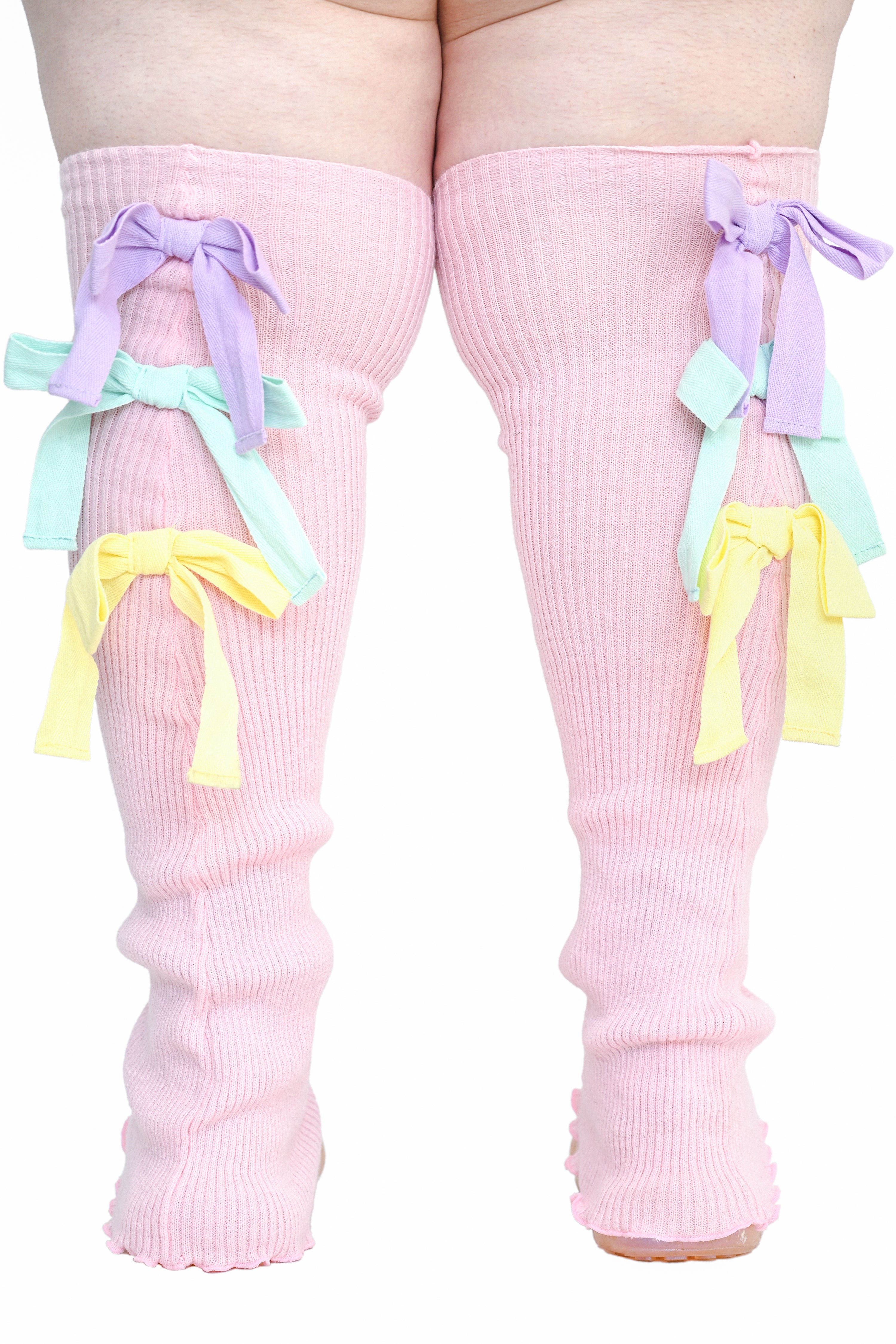 Sugar Ribbon Leg Warmers - Pink