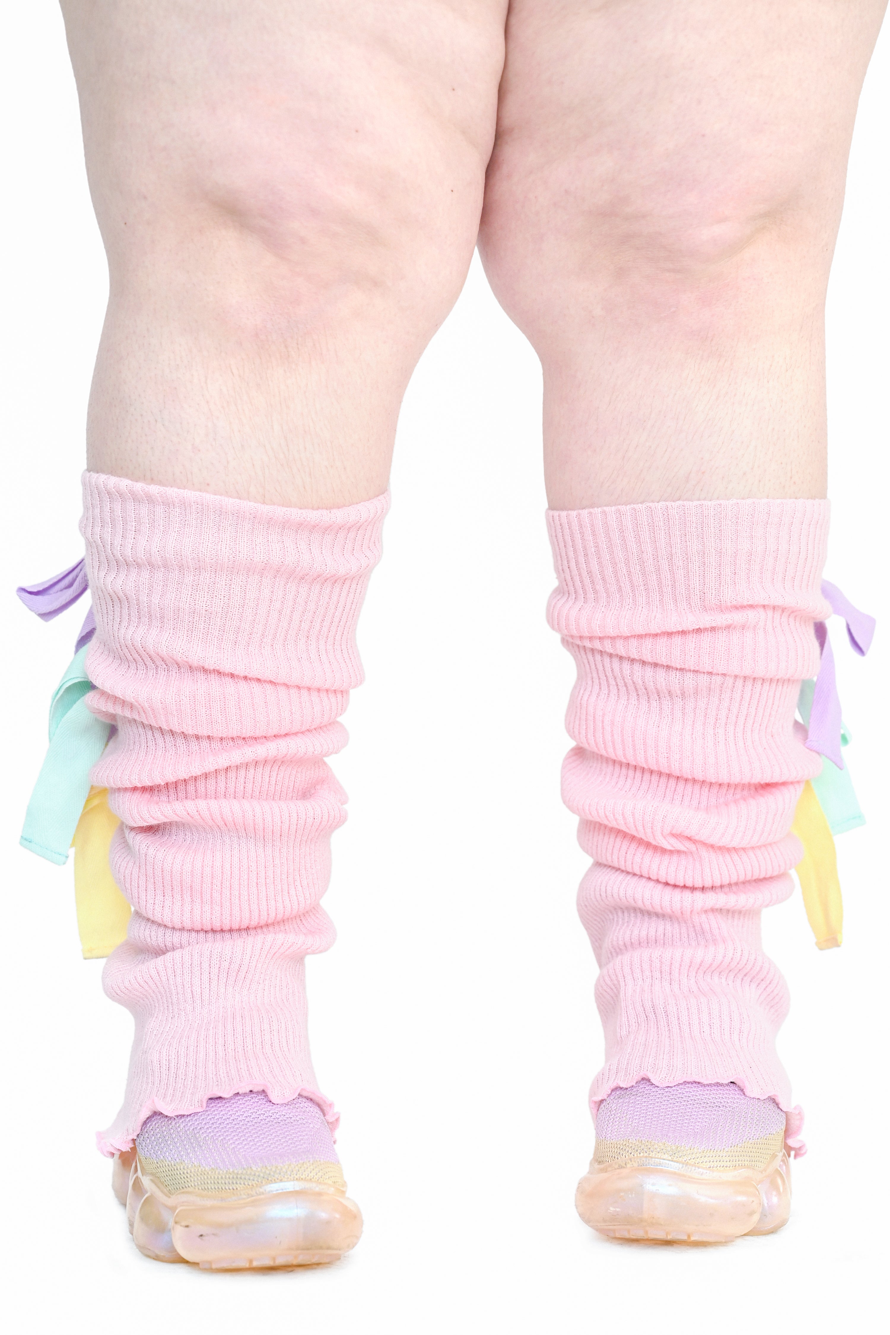 Sugar Ribbon Leg Warmers - Pink