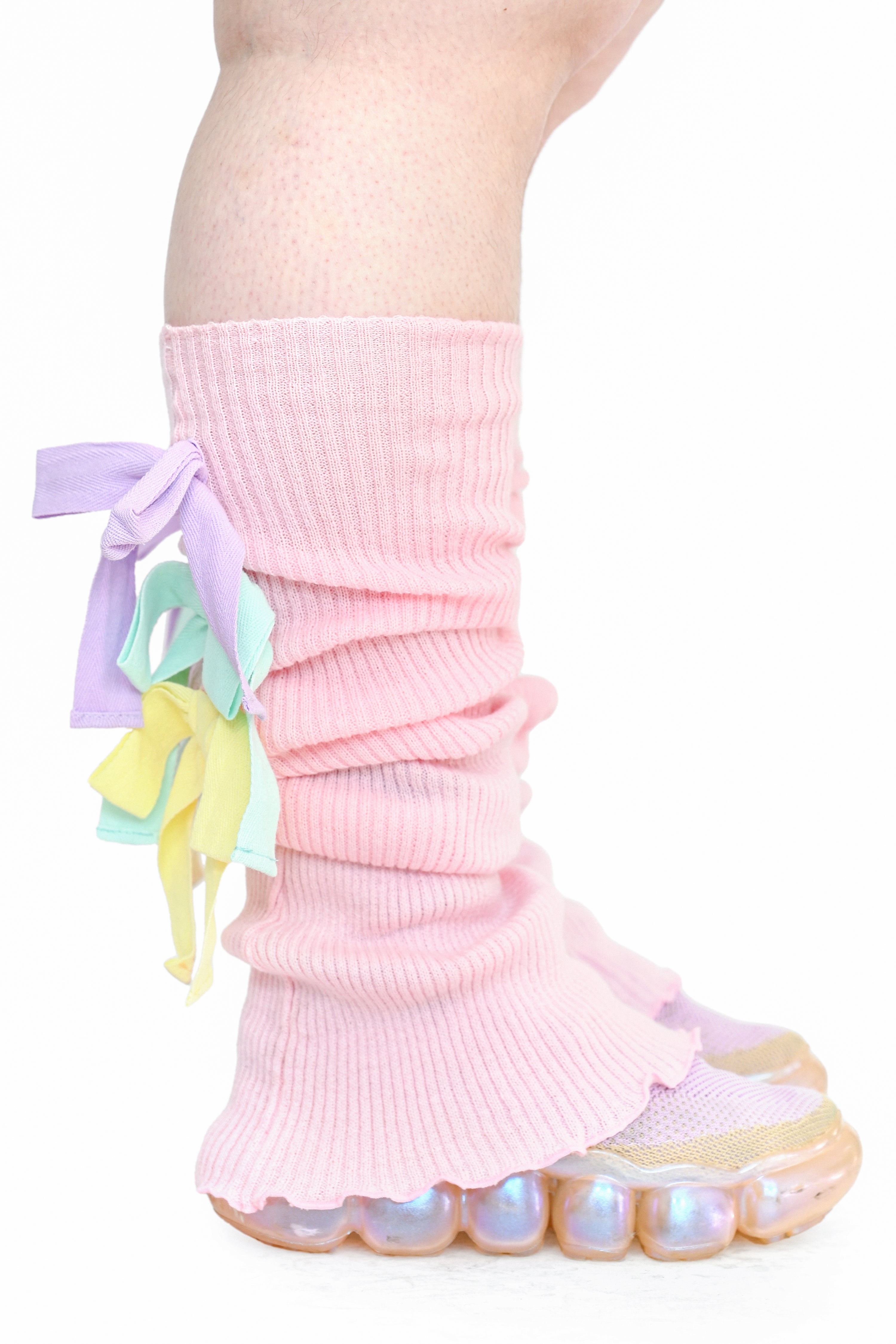 Sugar Ribbon Leg Warmers - Pink